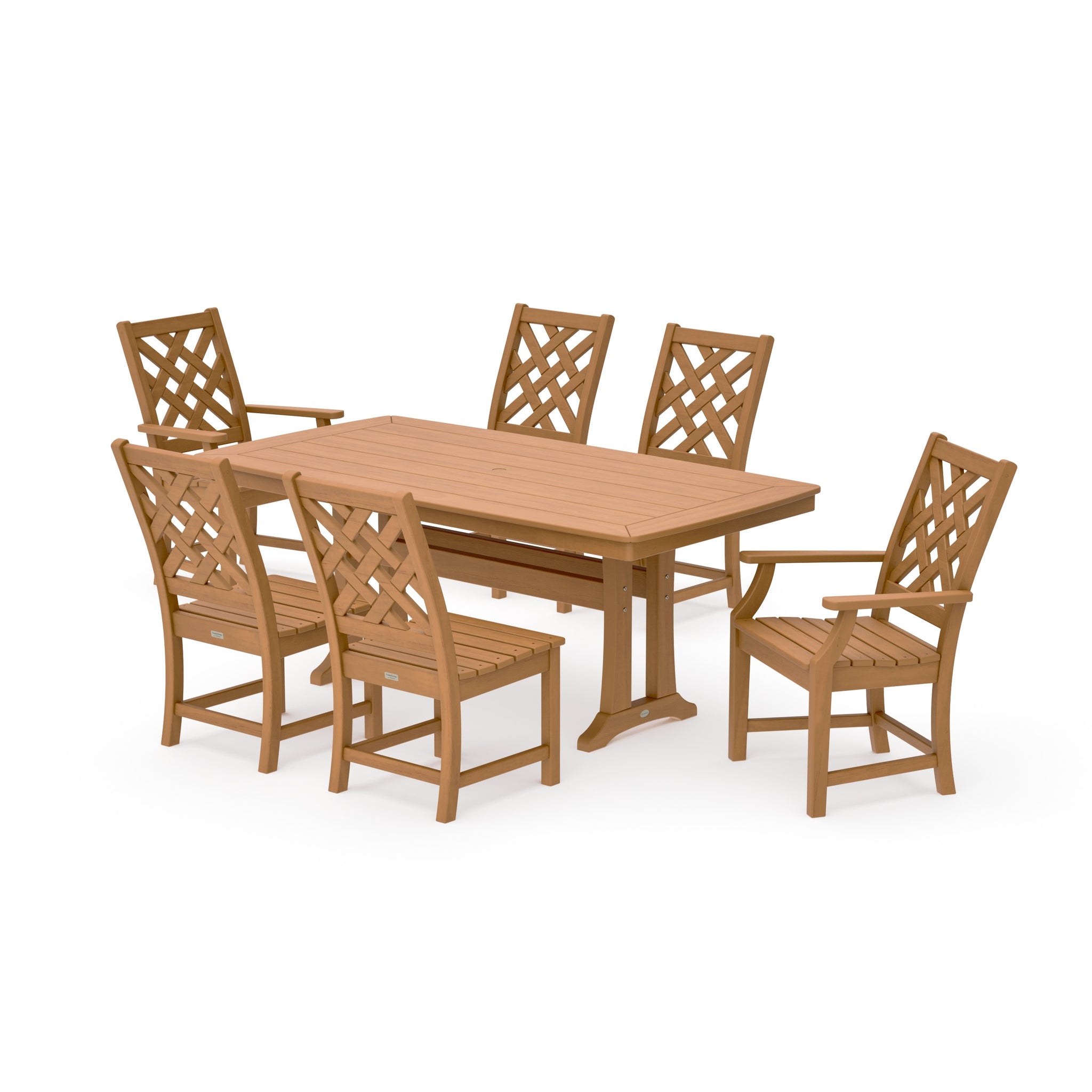 Wovendale 7-Piece Dining Set with Trestle Legs
