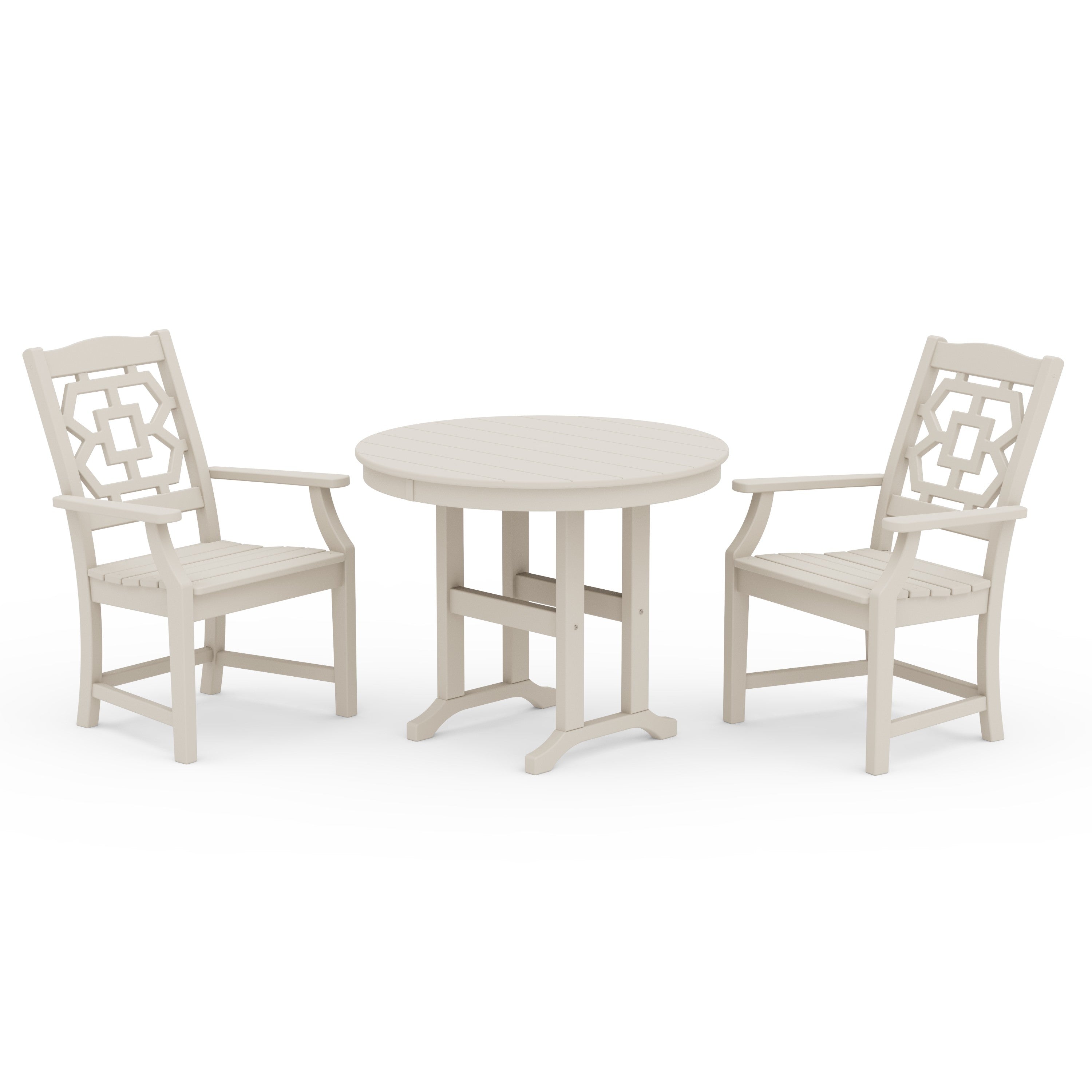 Chinoiserie 3-Piece Farmhouse Dining Set