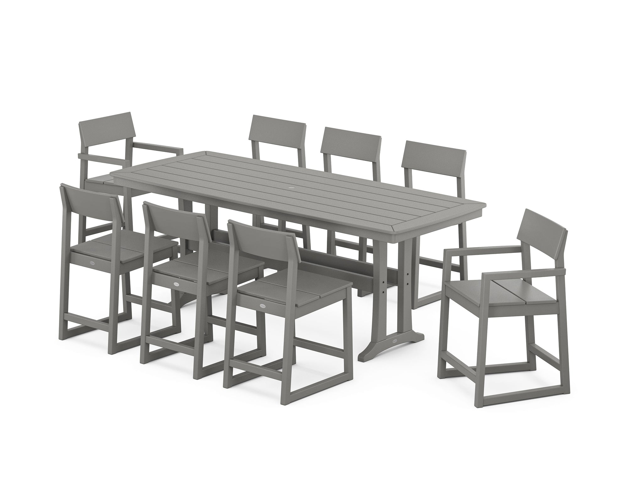 EDGE 9-Piece Counter Set with Trestle Legs