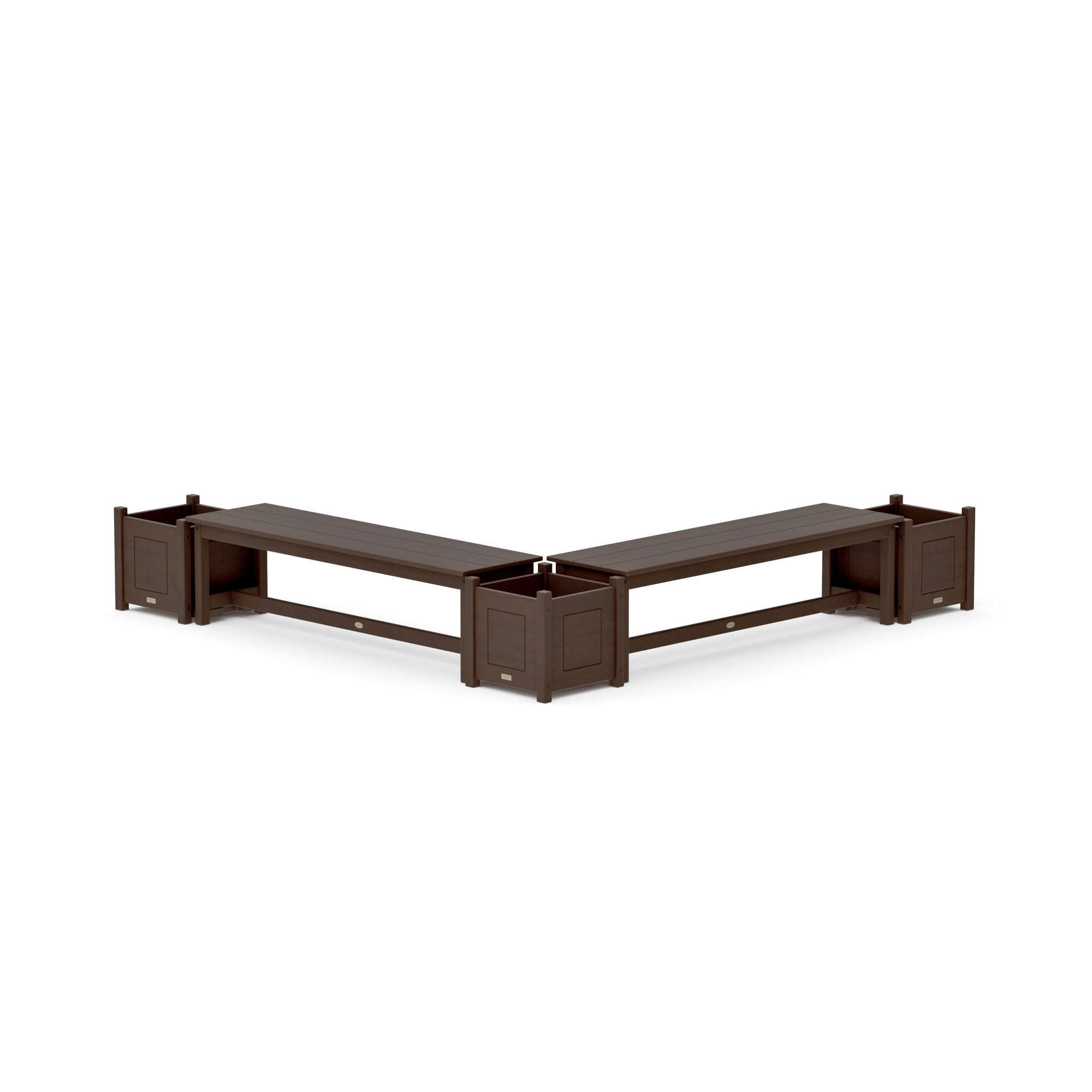 60" Country Living L- Shaped Planter Bench Corner Set