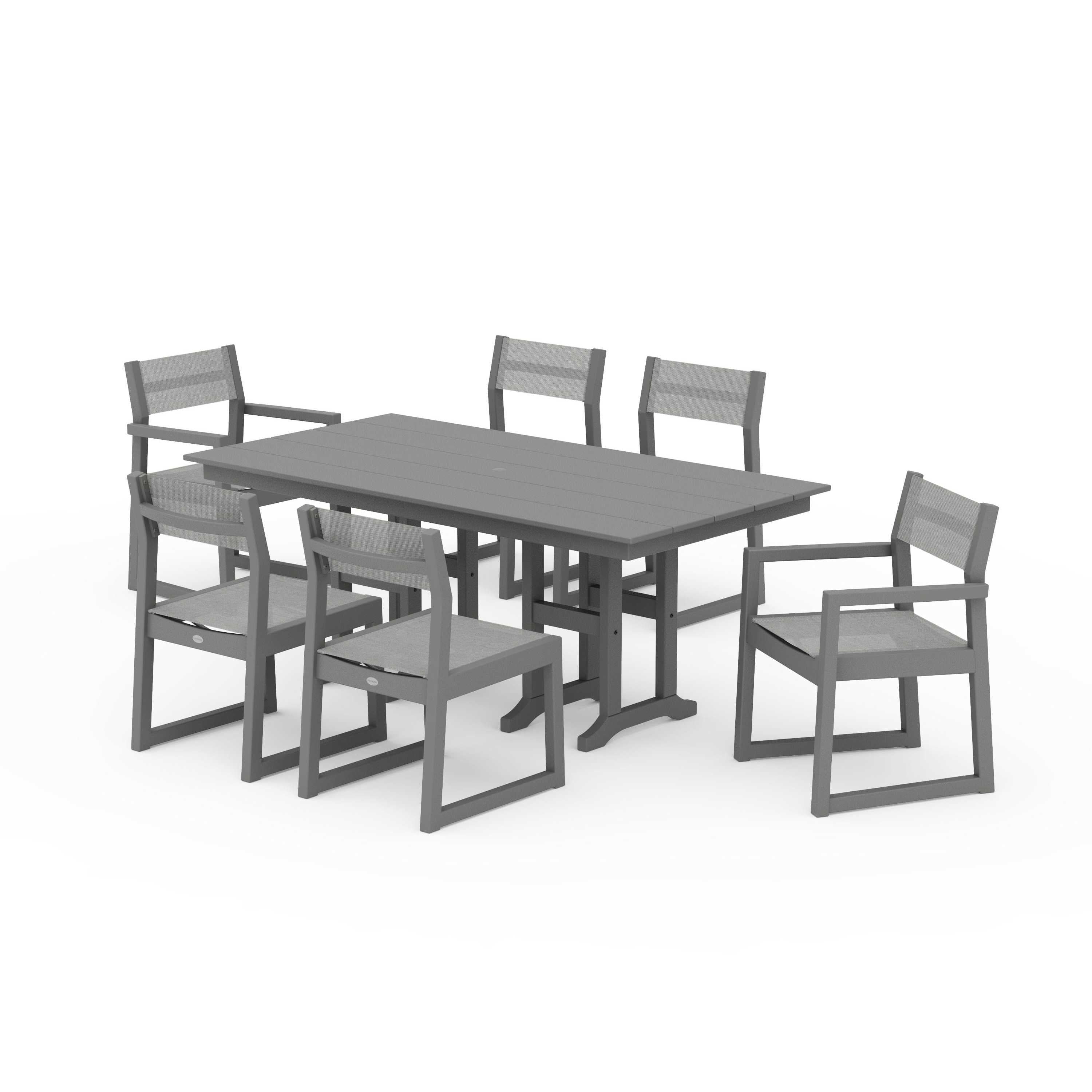 EDGE Sling 7-Piece Farmhouse Dining Set