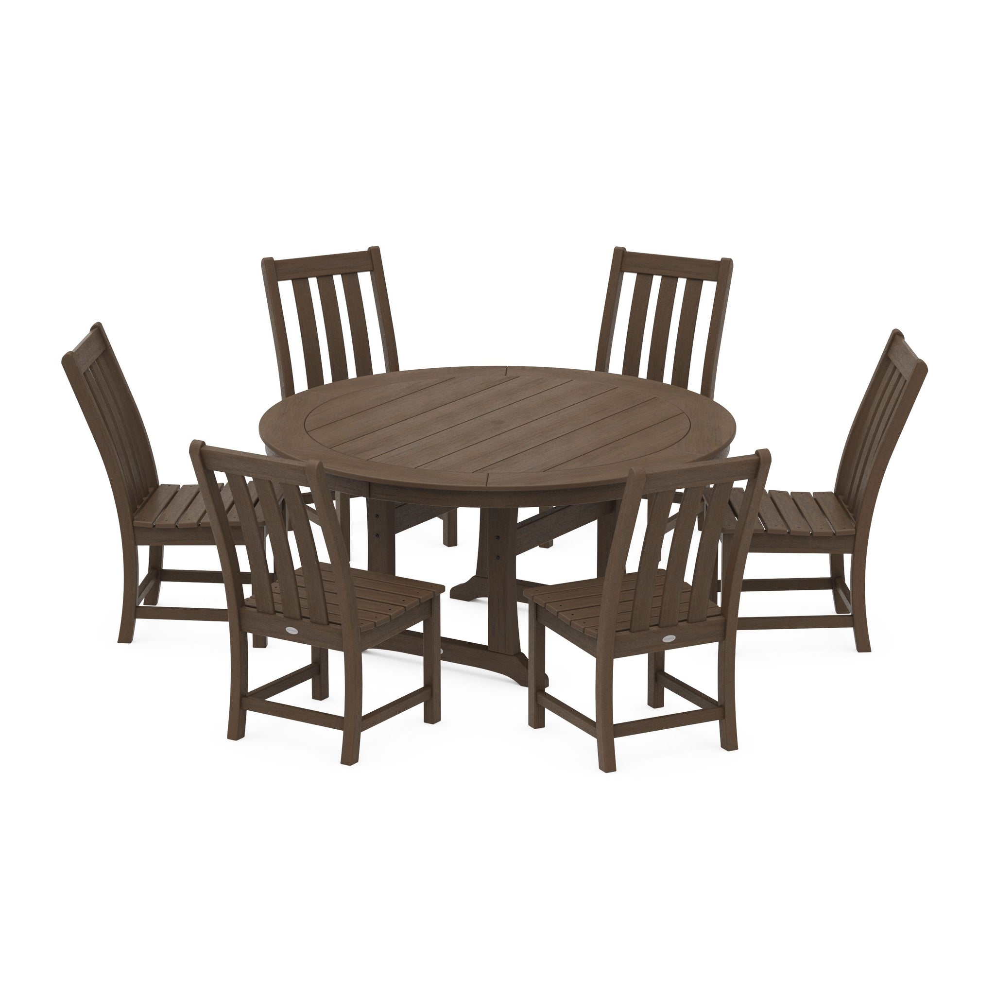 Vineyard 7-Piece Side Chair Round Dining Set