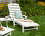 Nautical Chaise with Arms & Wheels