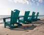 Wave Collection 4-Piece Adirondack Chair Set