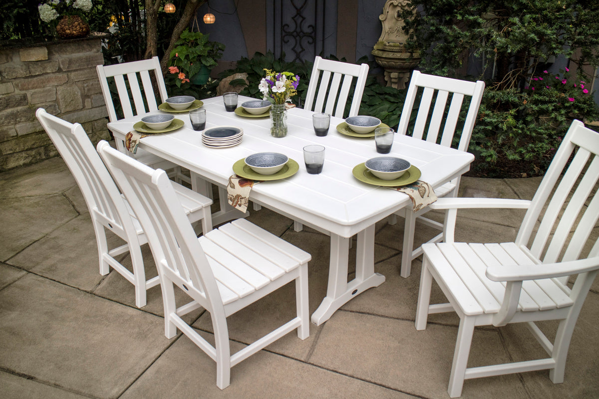 Vineyard 7-Piece Dining Set with Trestle Legs