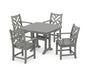 Chippendale 5-Piece Dining Set with Trestle Legs