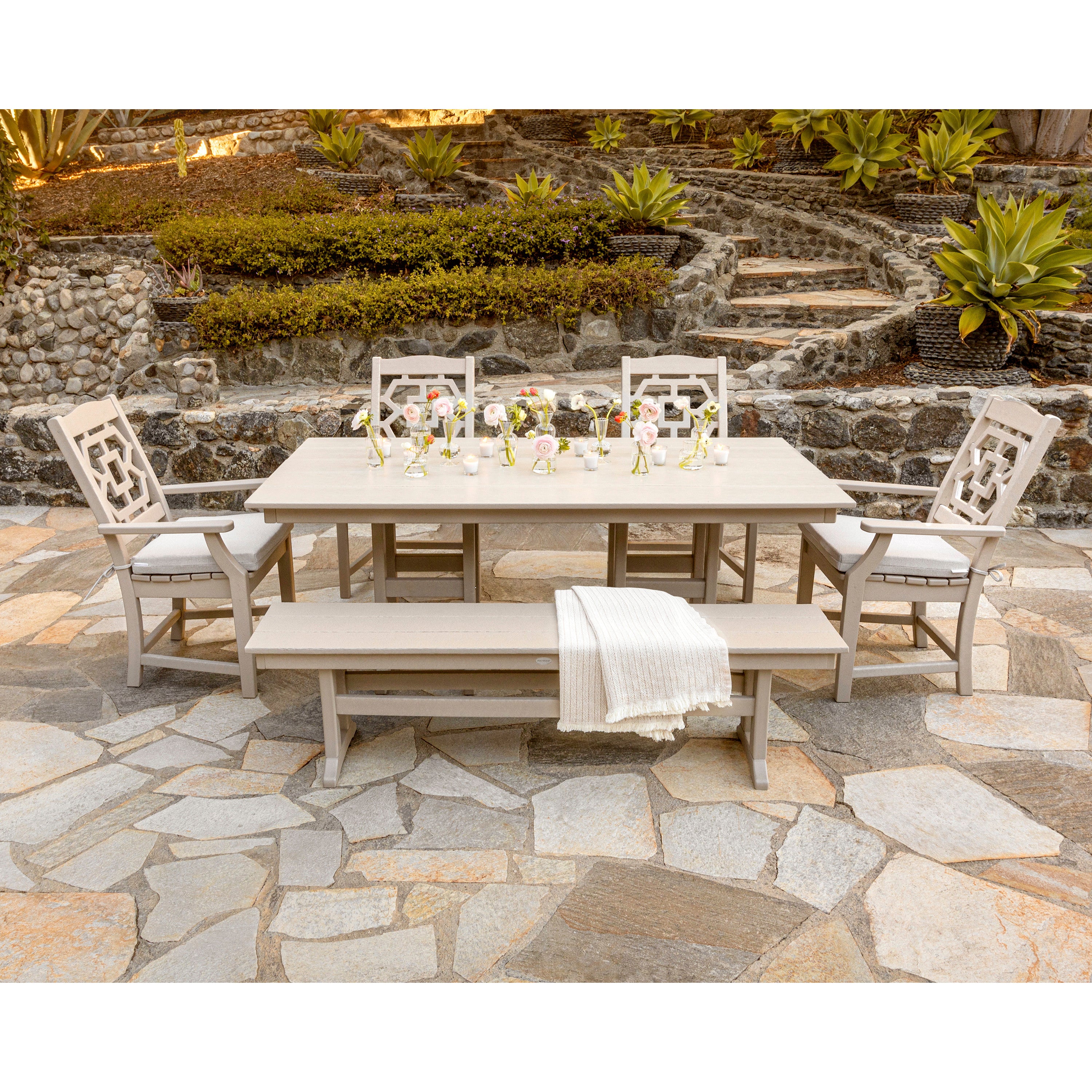 POLYWOOD Chinoiserie Dining Set