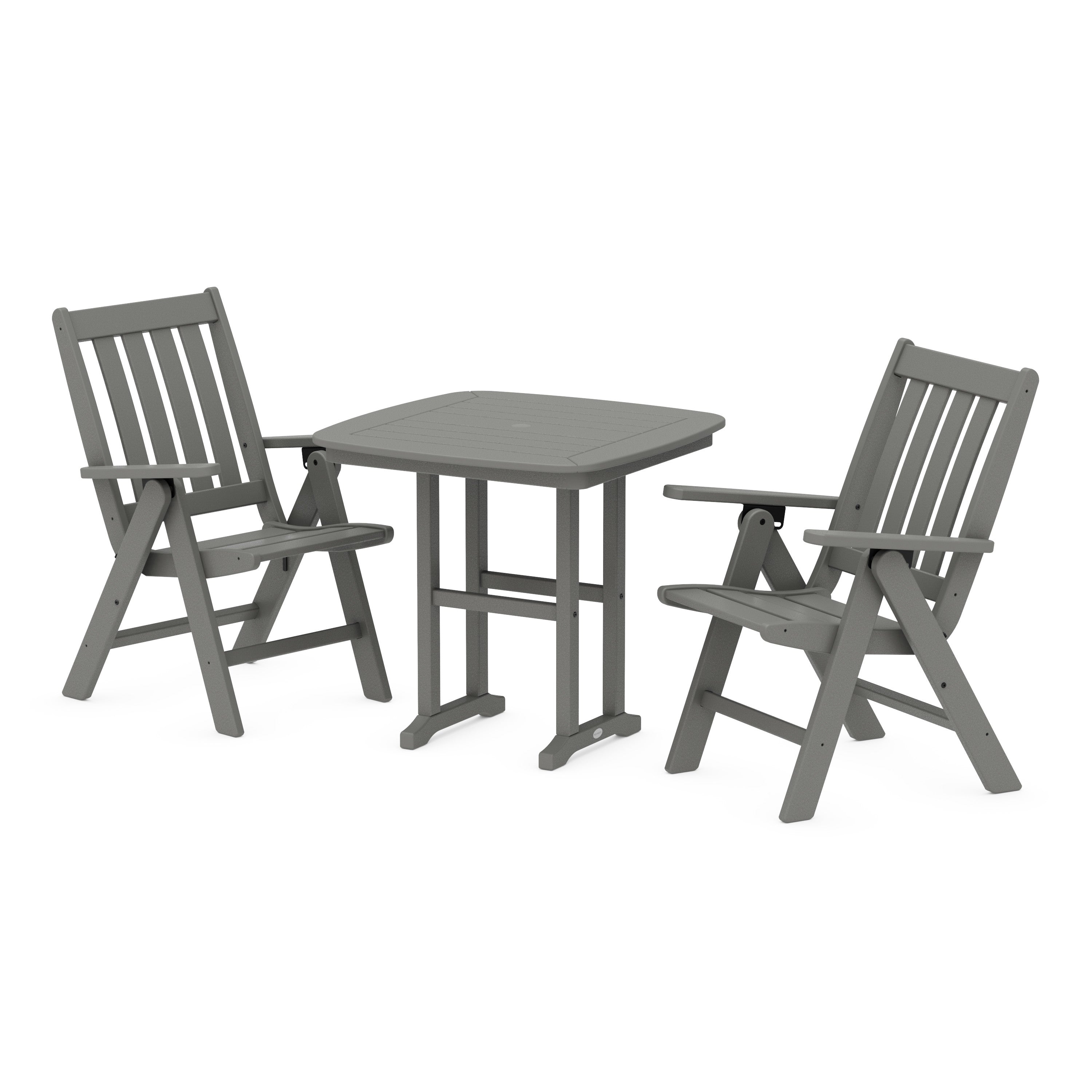 Vineyard Folding Chair 3-Piece Dining Set