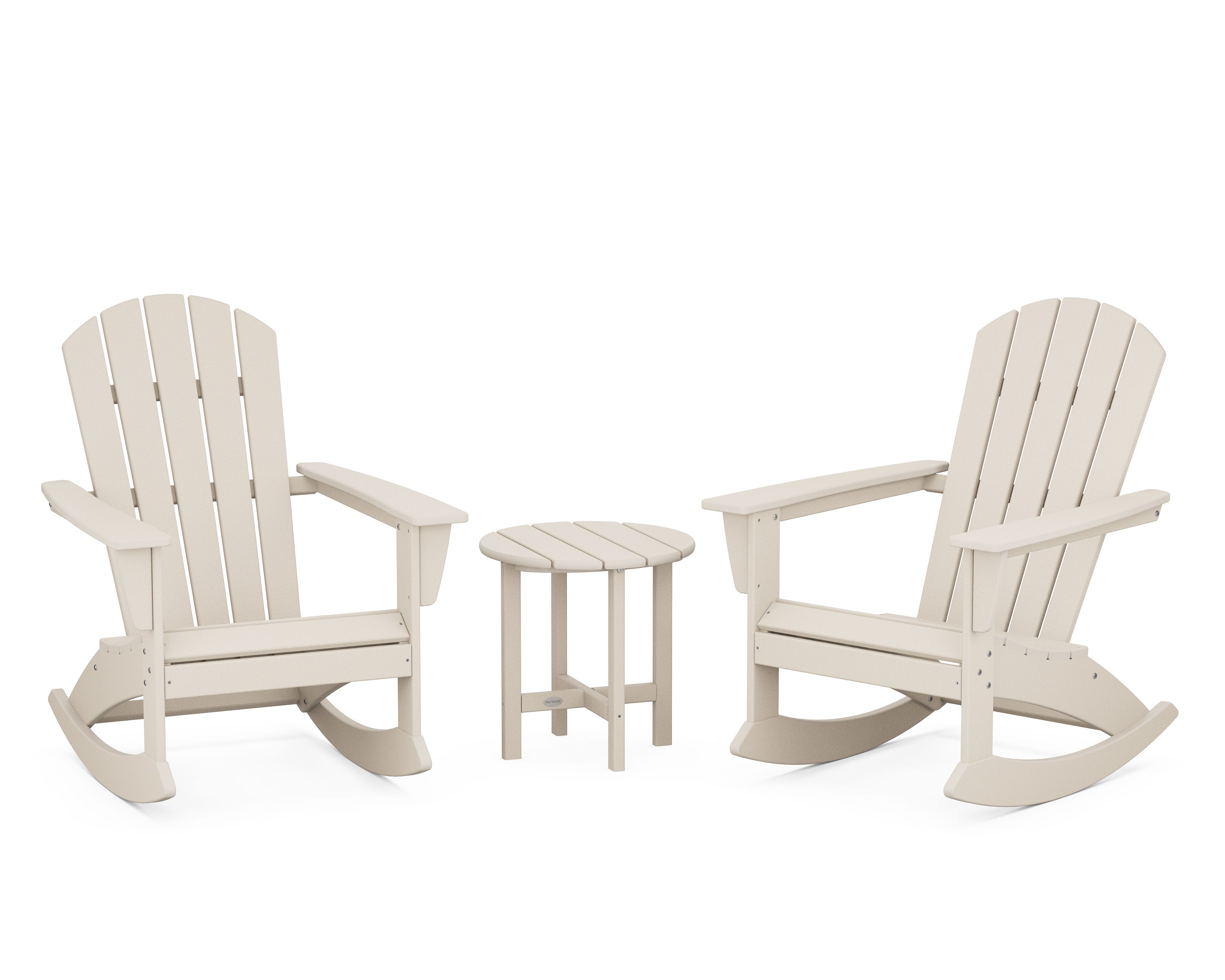 Nautical 3-Piece Adirondack Rocking Chair Set