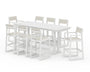 EDGE Sling 9-Piece Farmhouse Bar Set with Trestle Legs