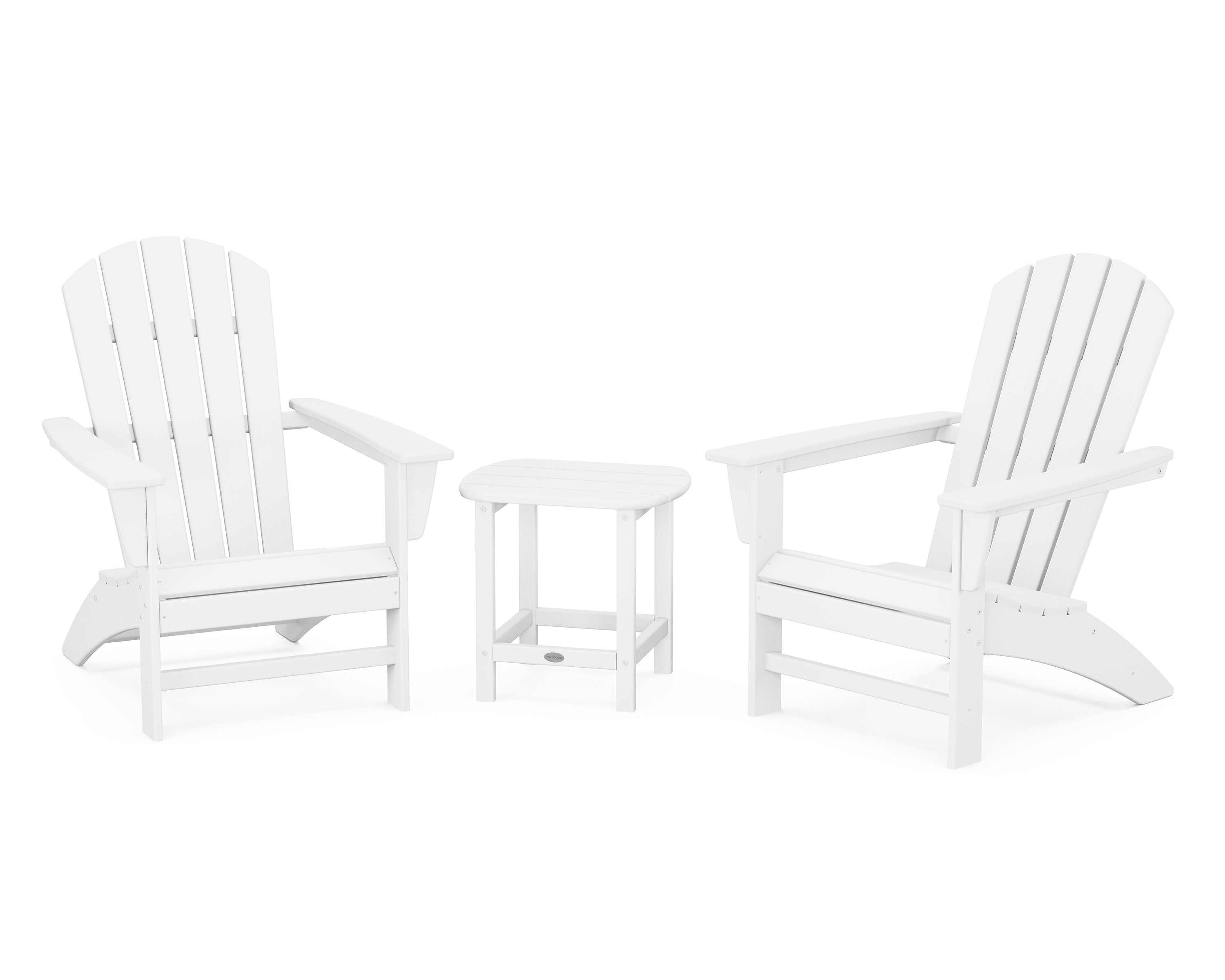 Nautical 3-Piece Adirondack Set with South Beach 18" Side Table