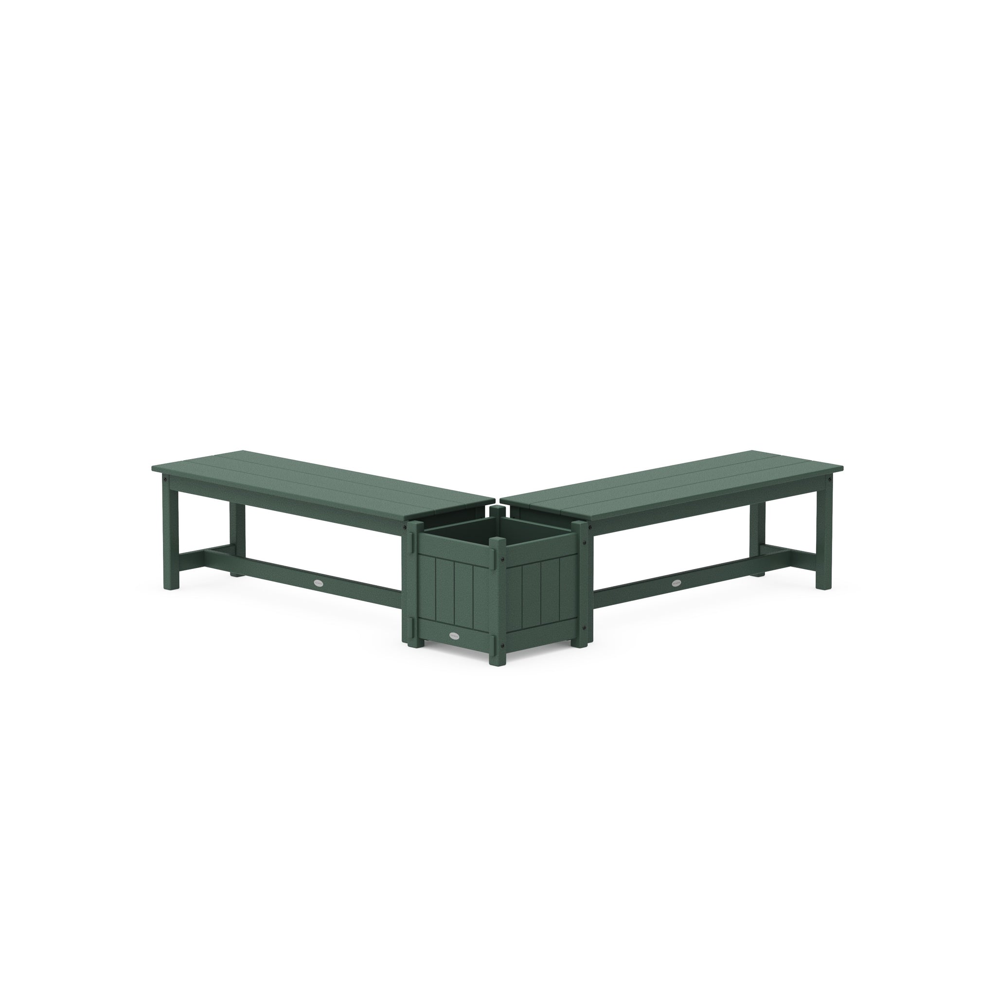 48" Vineyard L- Shaped Planter Bench Set
