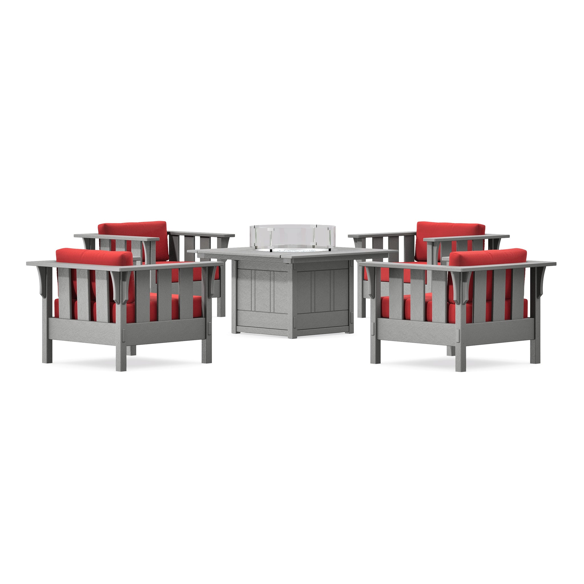 Acadia 5-Piece Deep Seating Set with Fire Pit Table