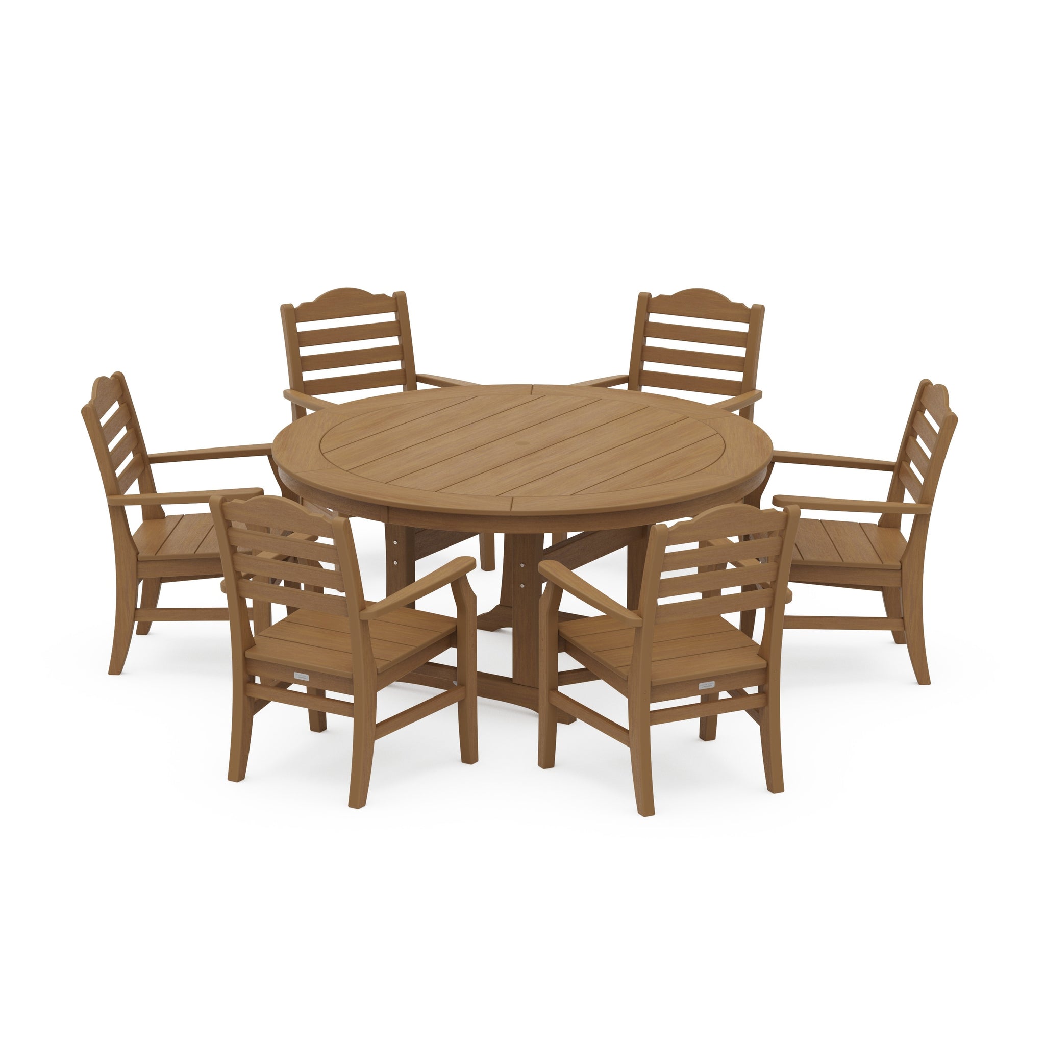 Savannah 7-Piece Arm Chair Round Dining Set