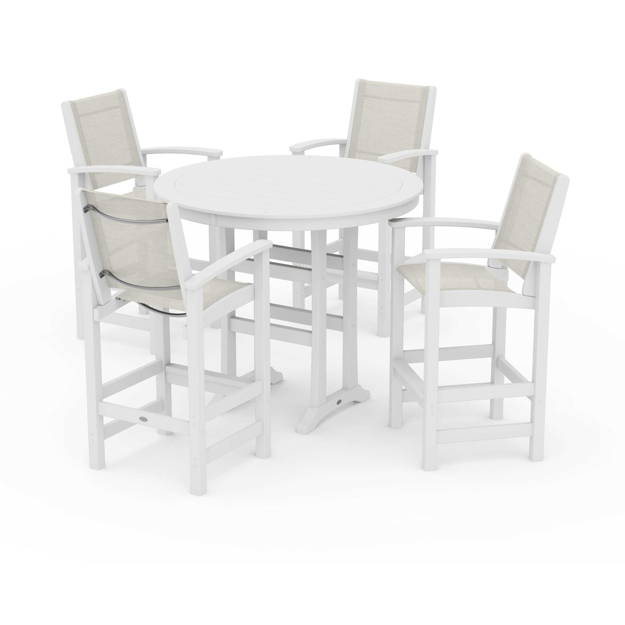 Coastal 5-Piece Nautical Trestle Bar Set