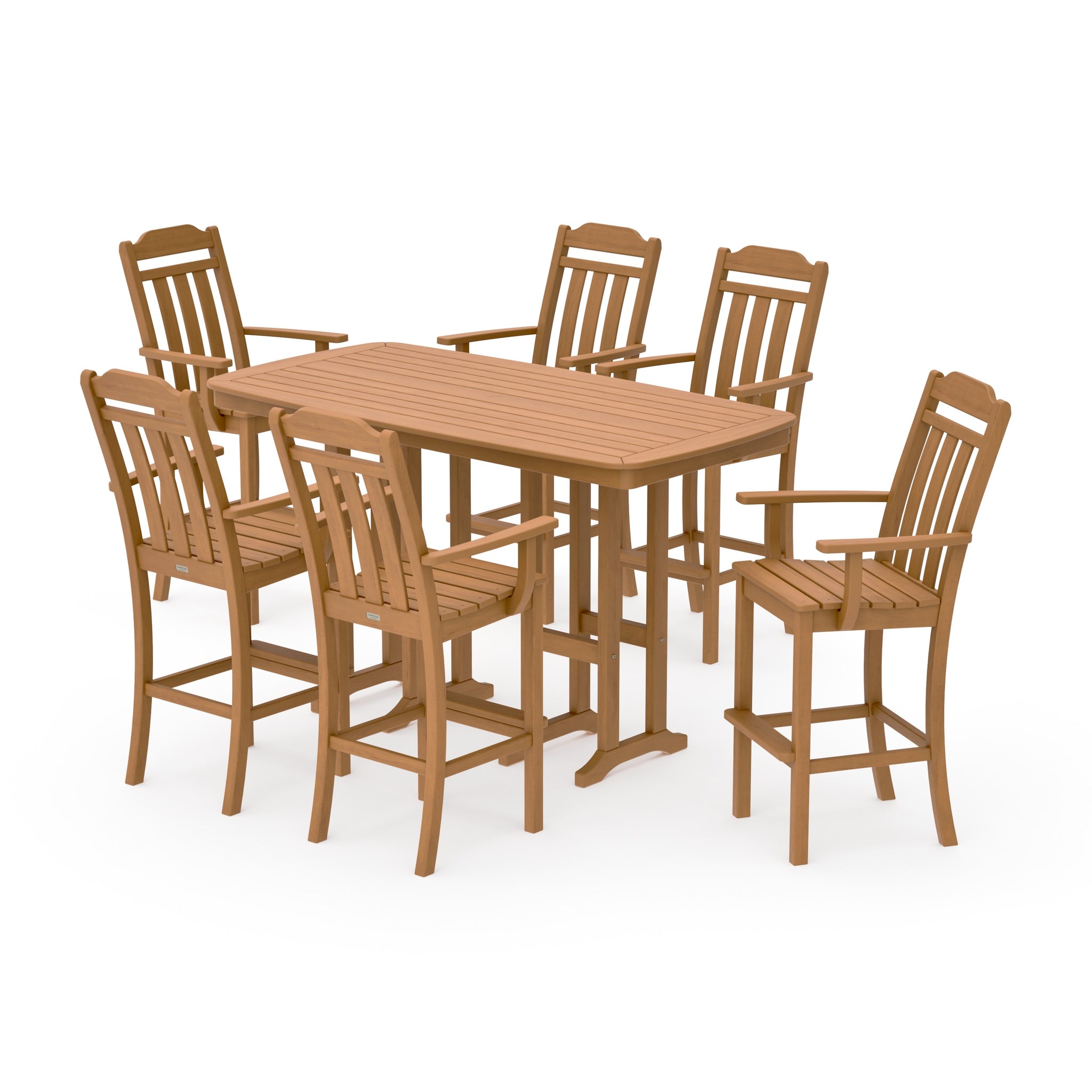Cottage Arm Chair 7-Piece Bar Set