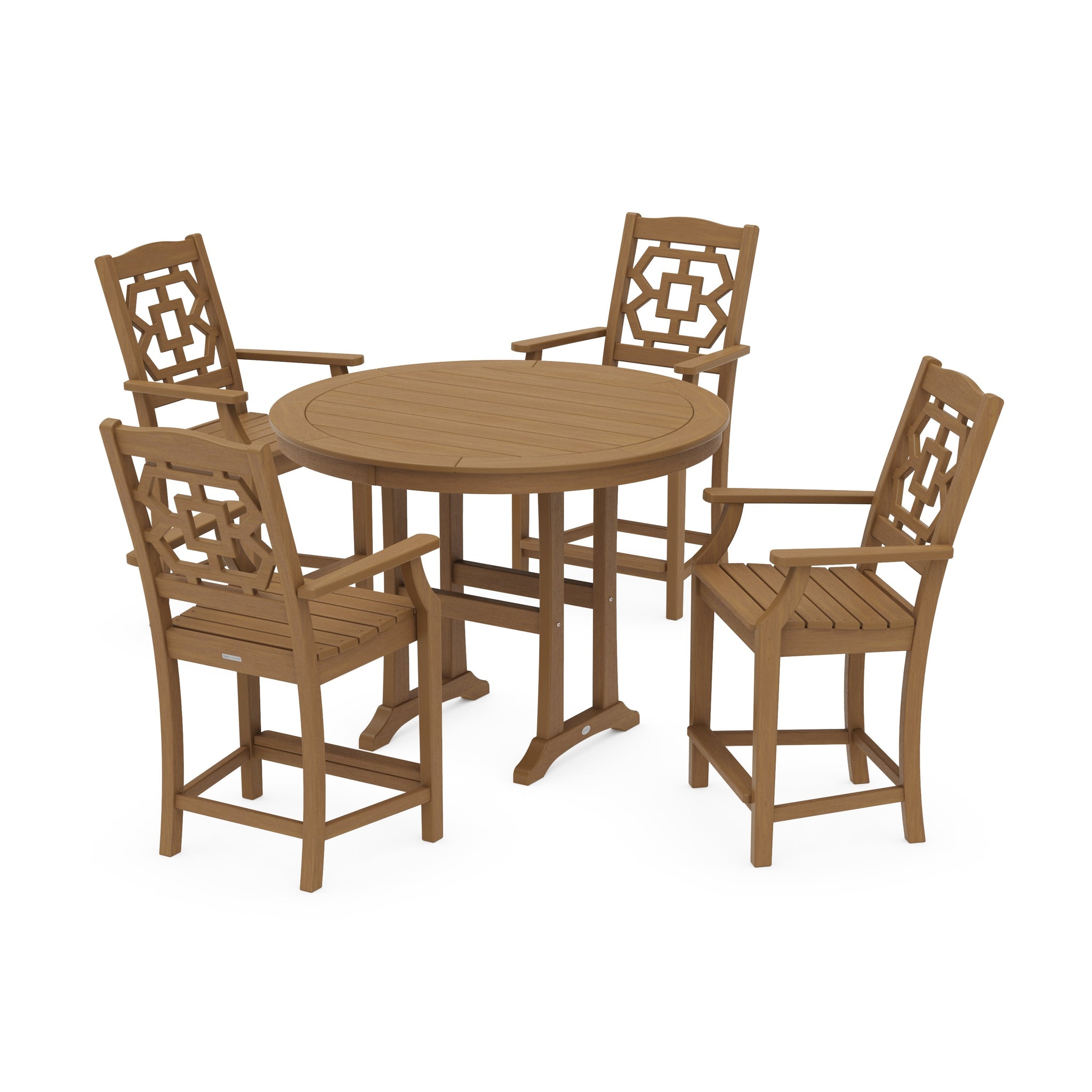 Chinoiserie 5-Piece Round Counter Set