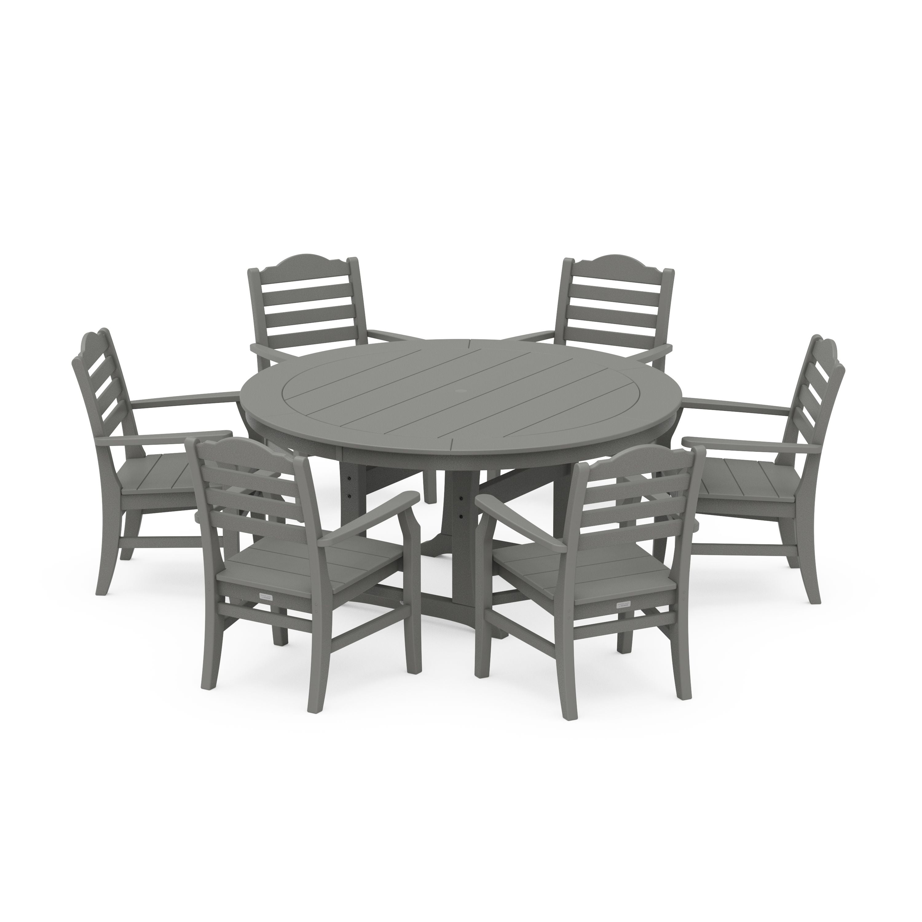 Savannah 7-Piece Arm Chair Round Dining Set