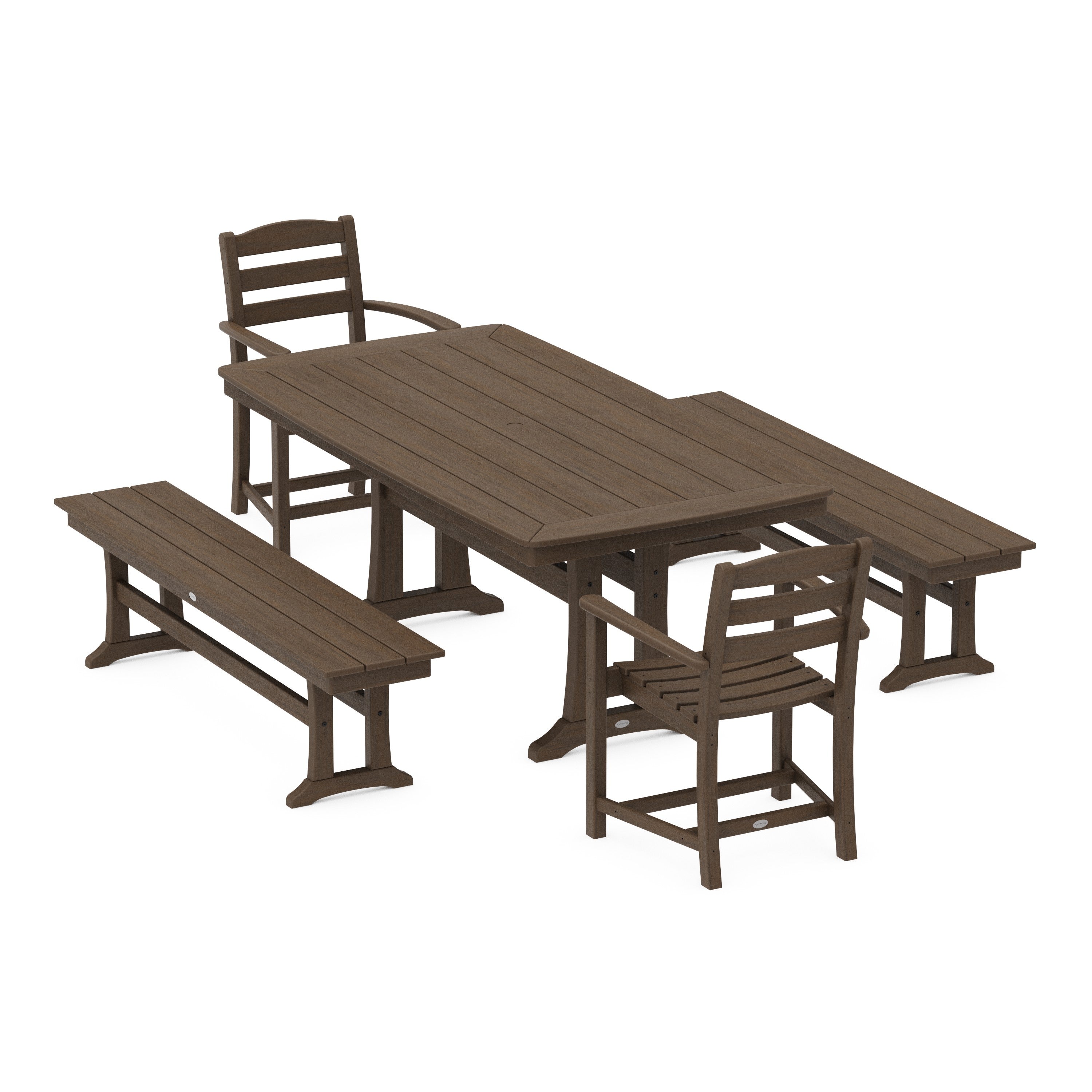 La Casa Cafe 5-Piece Dining Set with Trestle Legs