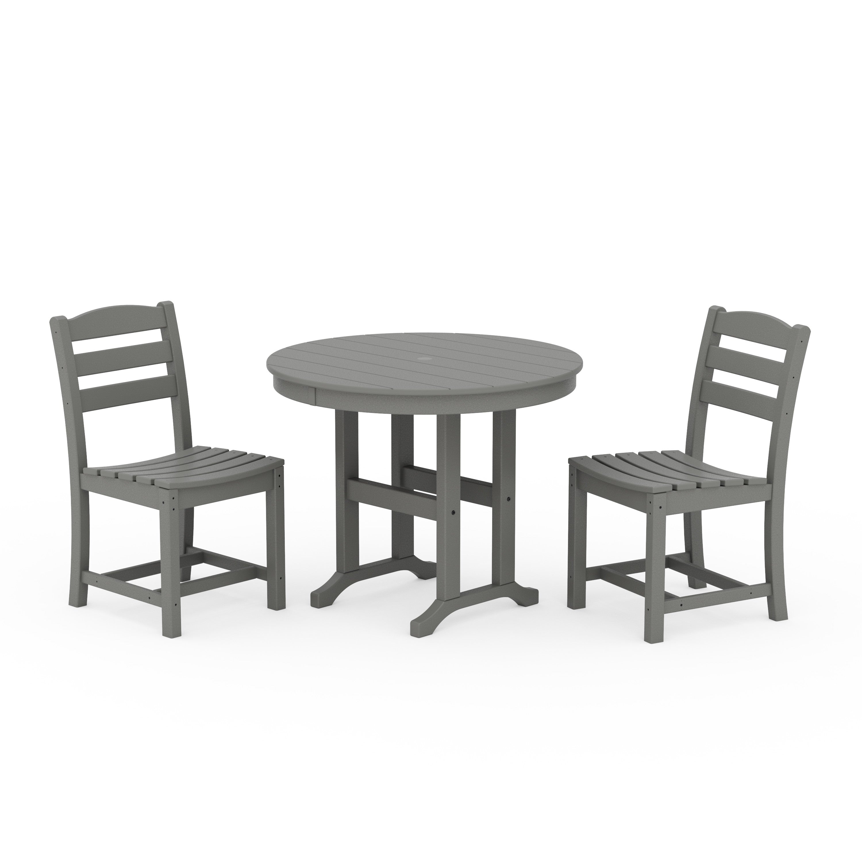 La Casa Café Side Chair 3-Piece Round Dining Set