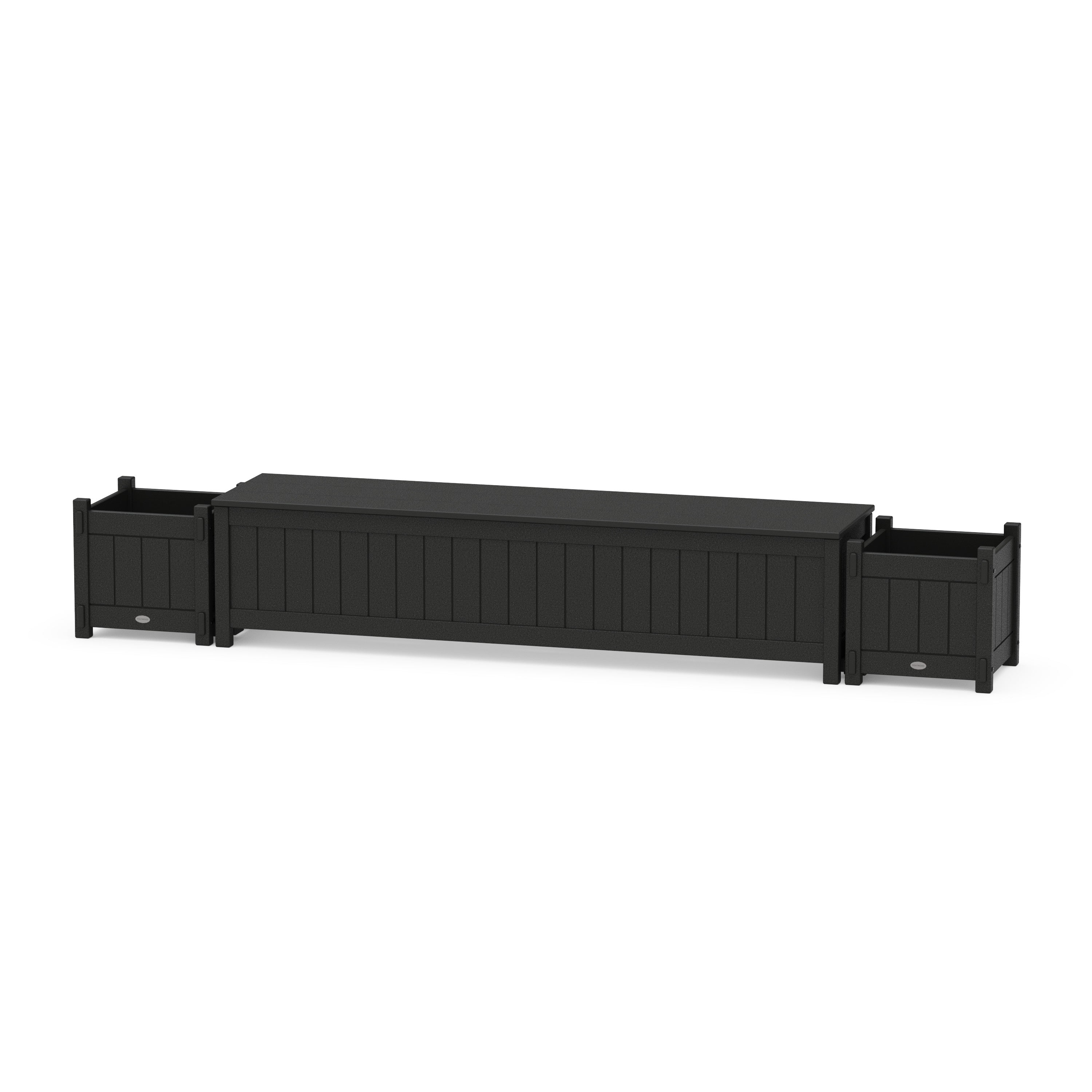 72" Vineyard Straight Planter Storage Bench Set