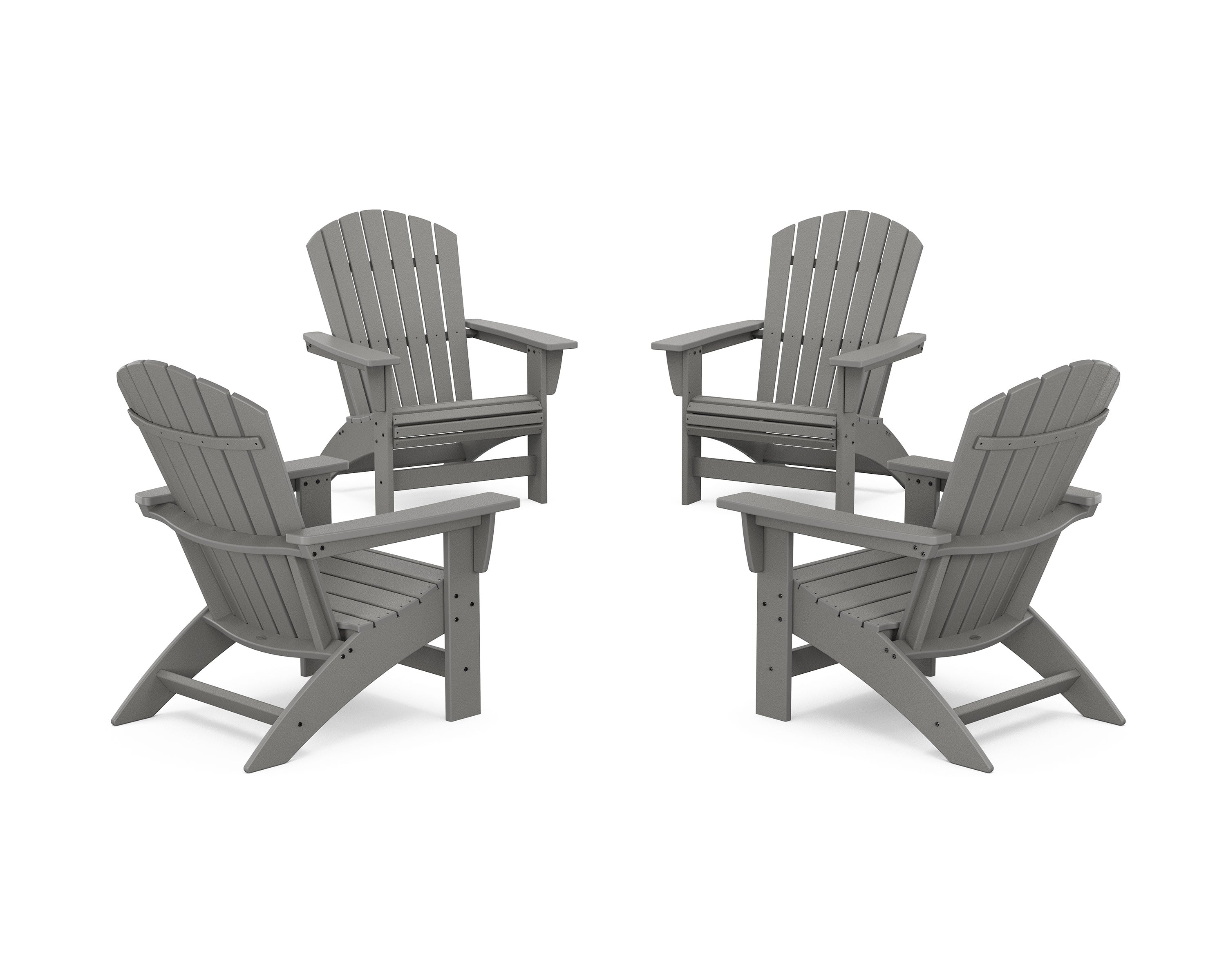 4-Piece Nautical Grand Adirondack Chair Conversation Set