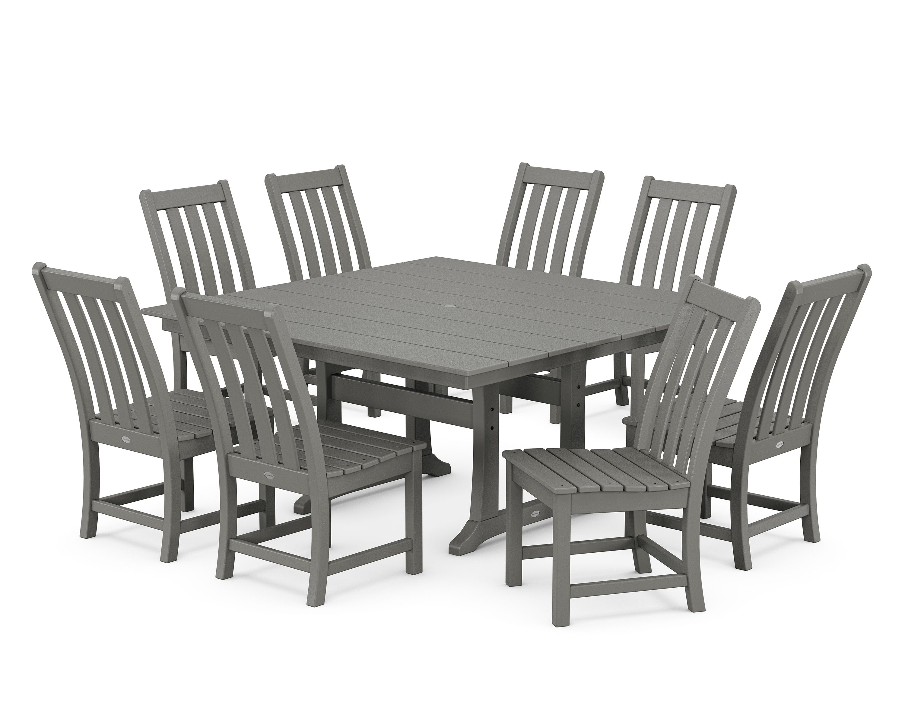 Vineyard 9-Piece Farmhouse Trestle Dining Set