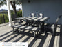 Vineyard 6-Piece Rustic Farmhouse Side Chair Dining Set with Bench