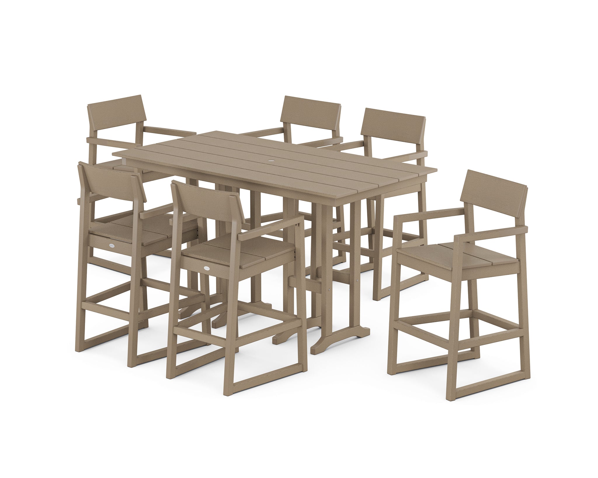 EDGE Arm Chair 7-Piece Farmhouse Bar Set