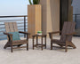 Modern 3-Piece Adirondack Set with Long Island 18" Side Table