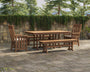 Acadia 5-Piece Farmhouse Dining Set with Benches