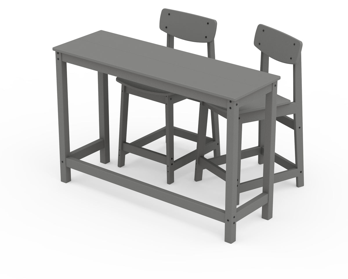 Modern Studio Urban Counter Chair 3-Piece Balcony Set