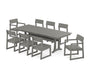 EDGE 9-Piece Farmhouse Dining Set with Trestle Legs