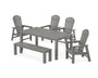 South Beach 6-Piece Parsons Dining Set with Bench