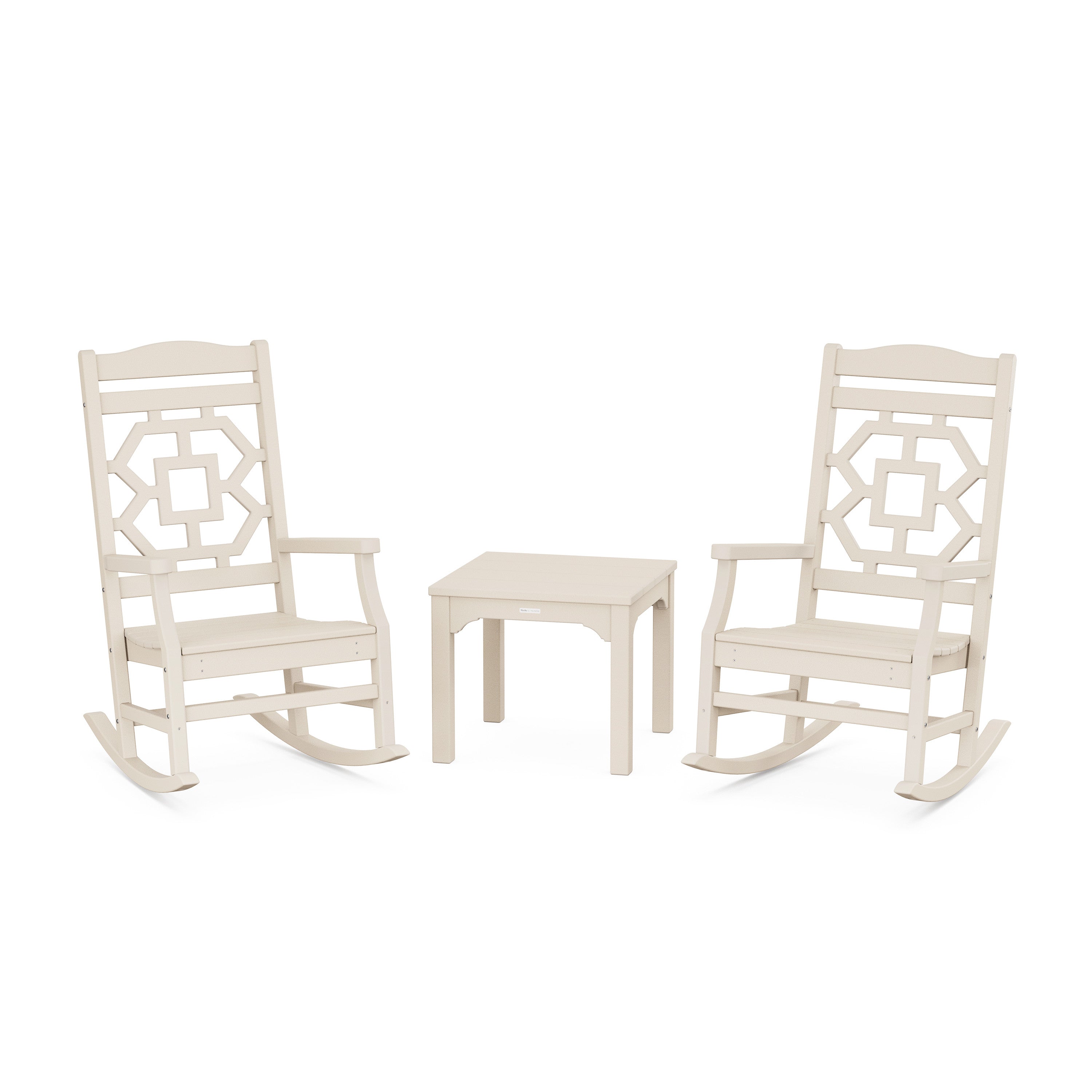 Chinoiserie 3-Piece Rocking Chair Set
