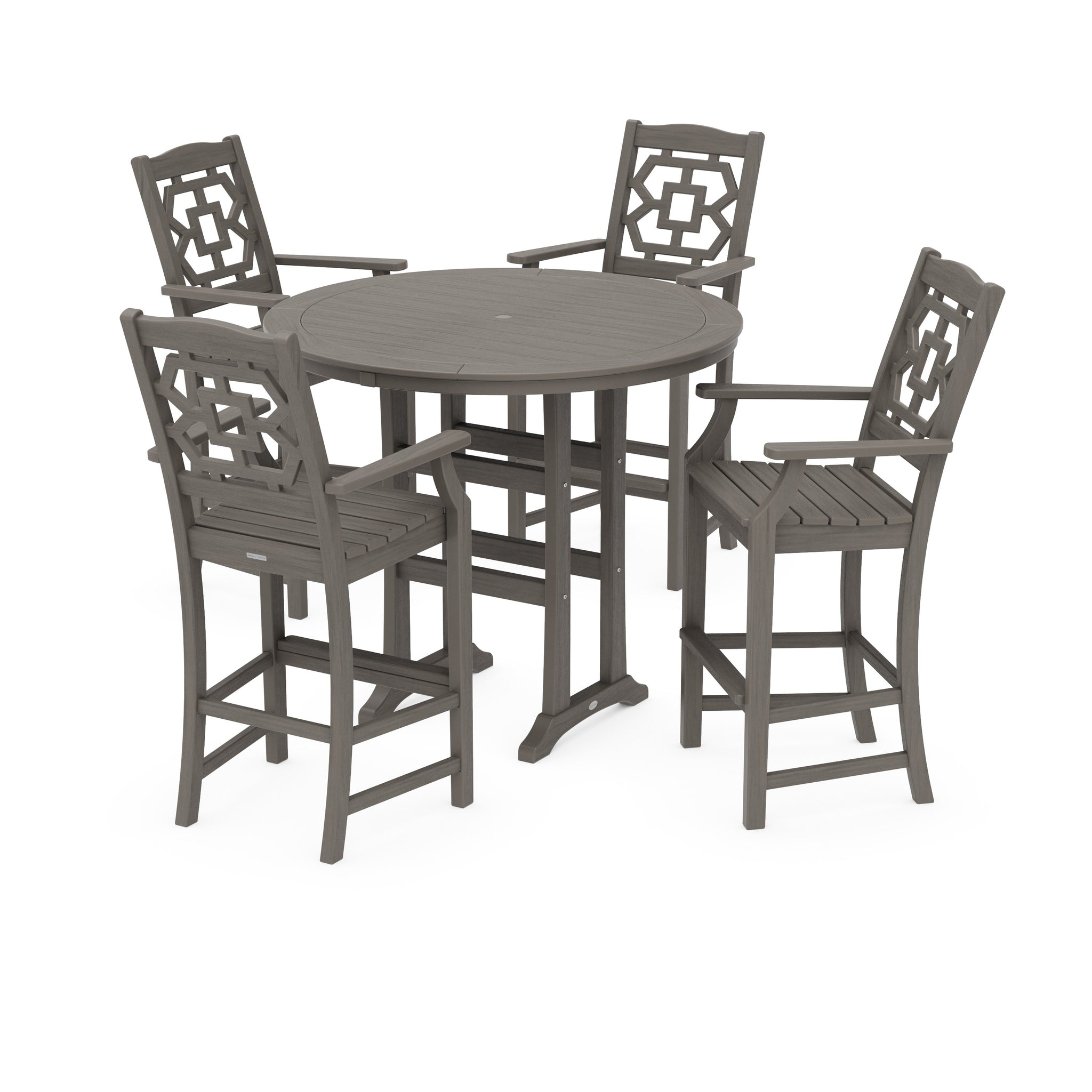 Chinoiserie 5-Piece Round Bar Set