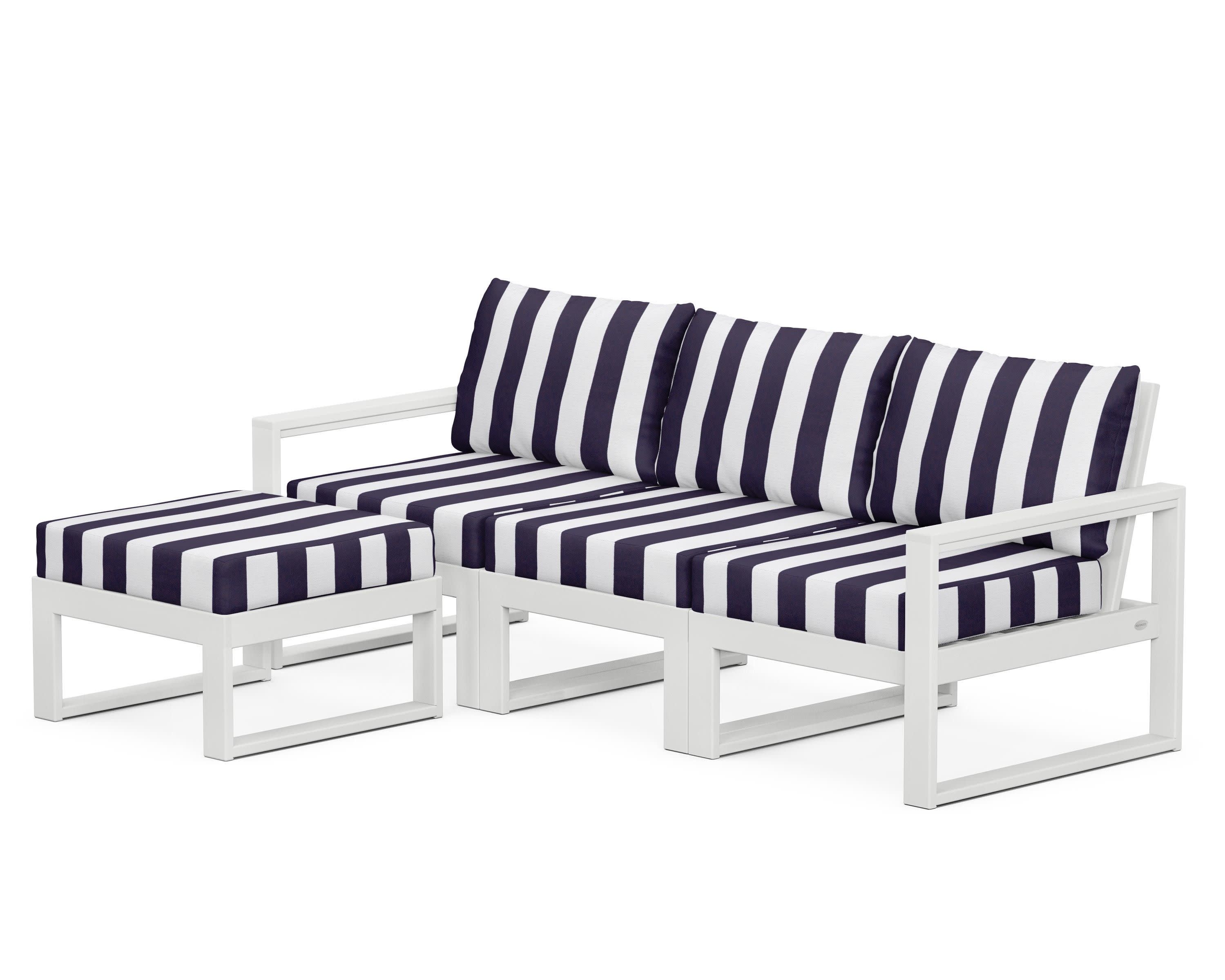 EDGE 4-Piece Modular Deep Seating Set with Ottoman