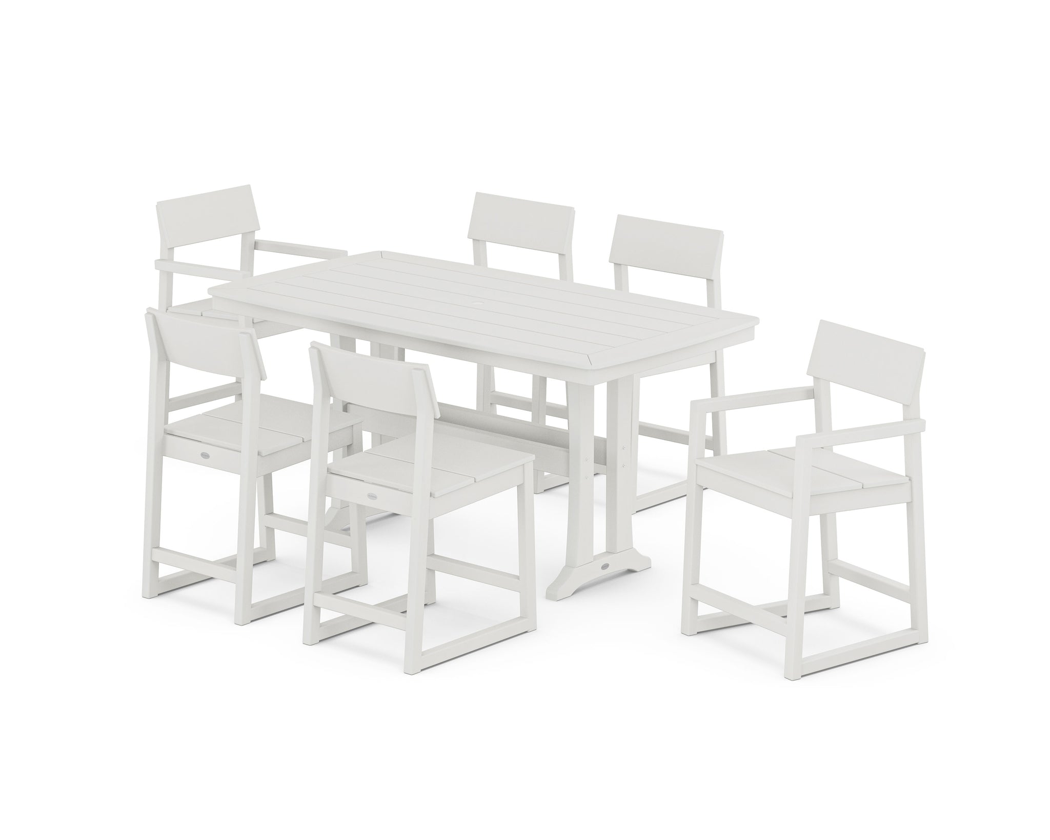 EDGE 7-Piece Counter Set with Trestle Legs