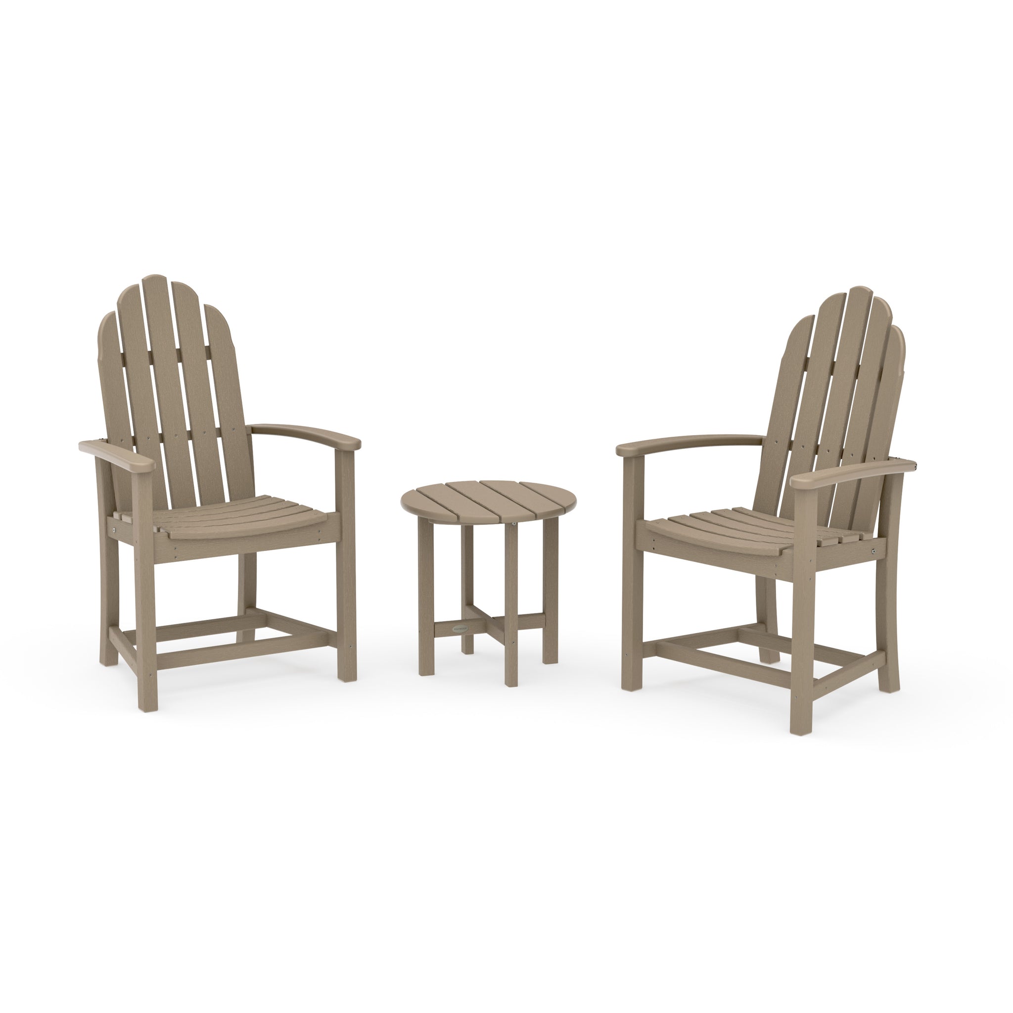 Classic 3-Piece Upright Adirondack Chair Set