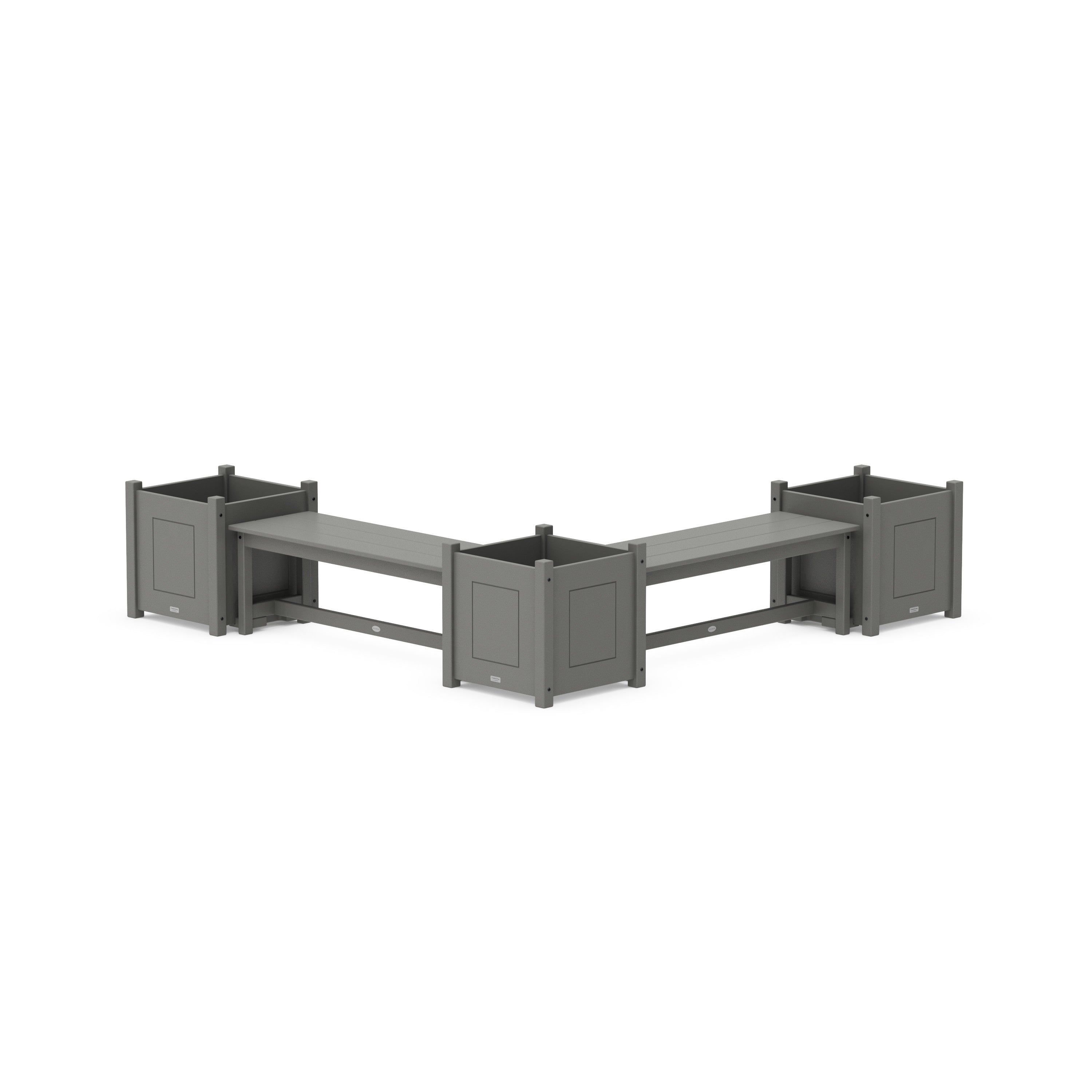 48" Country Living L- Shaped Planter Bench Corner Set - Large