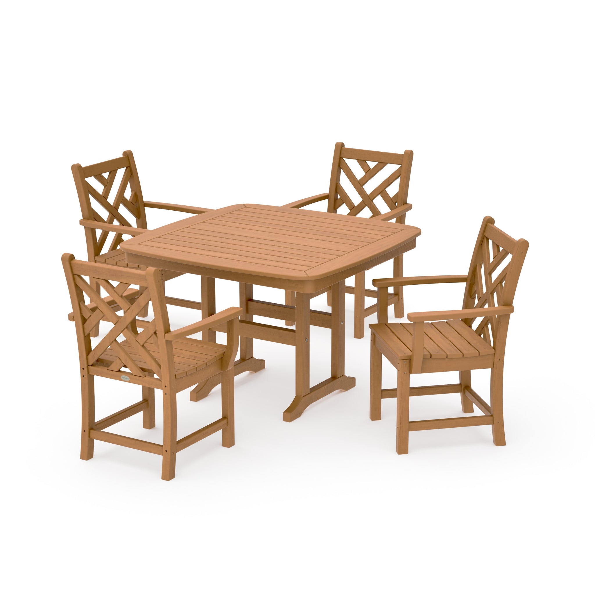 Chippendale 5-Piece Dining Set with Trestle Legs