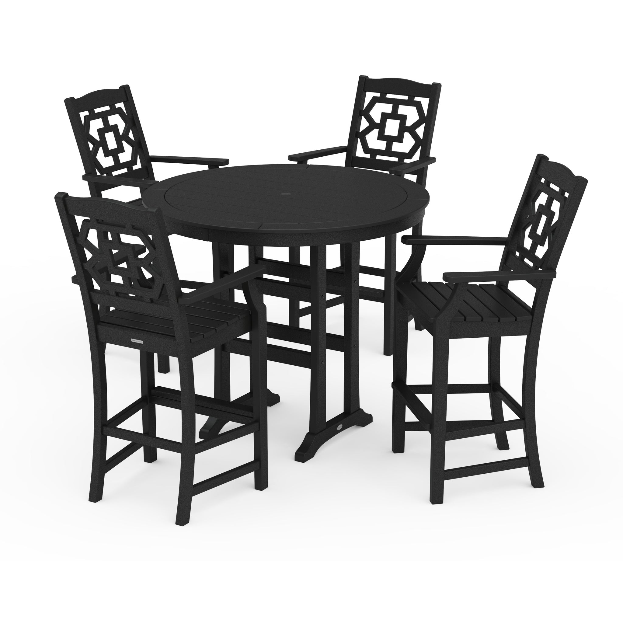 Chinoiserie 5-Piece Round Bar Set