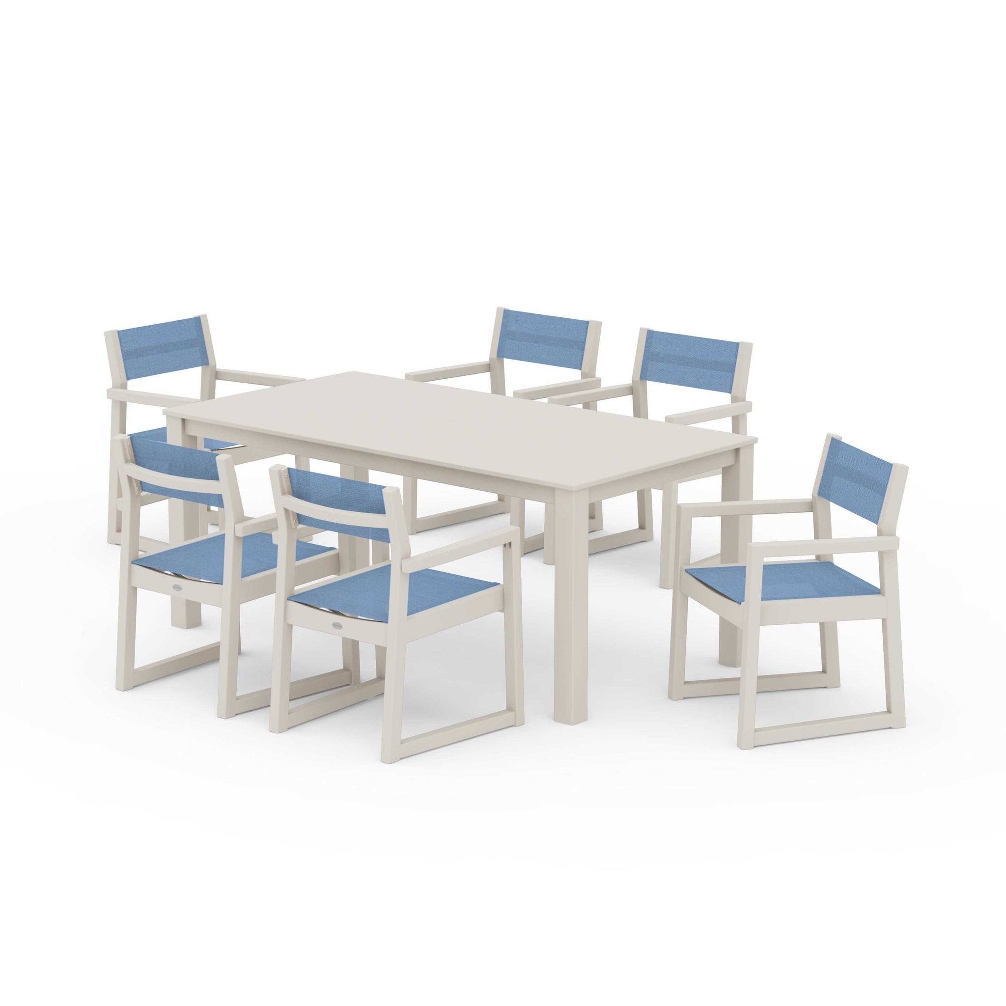 EDGE Sling Arm Chair 7-Piece Parsons Dining Set
