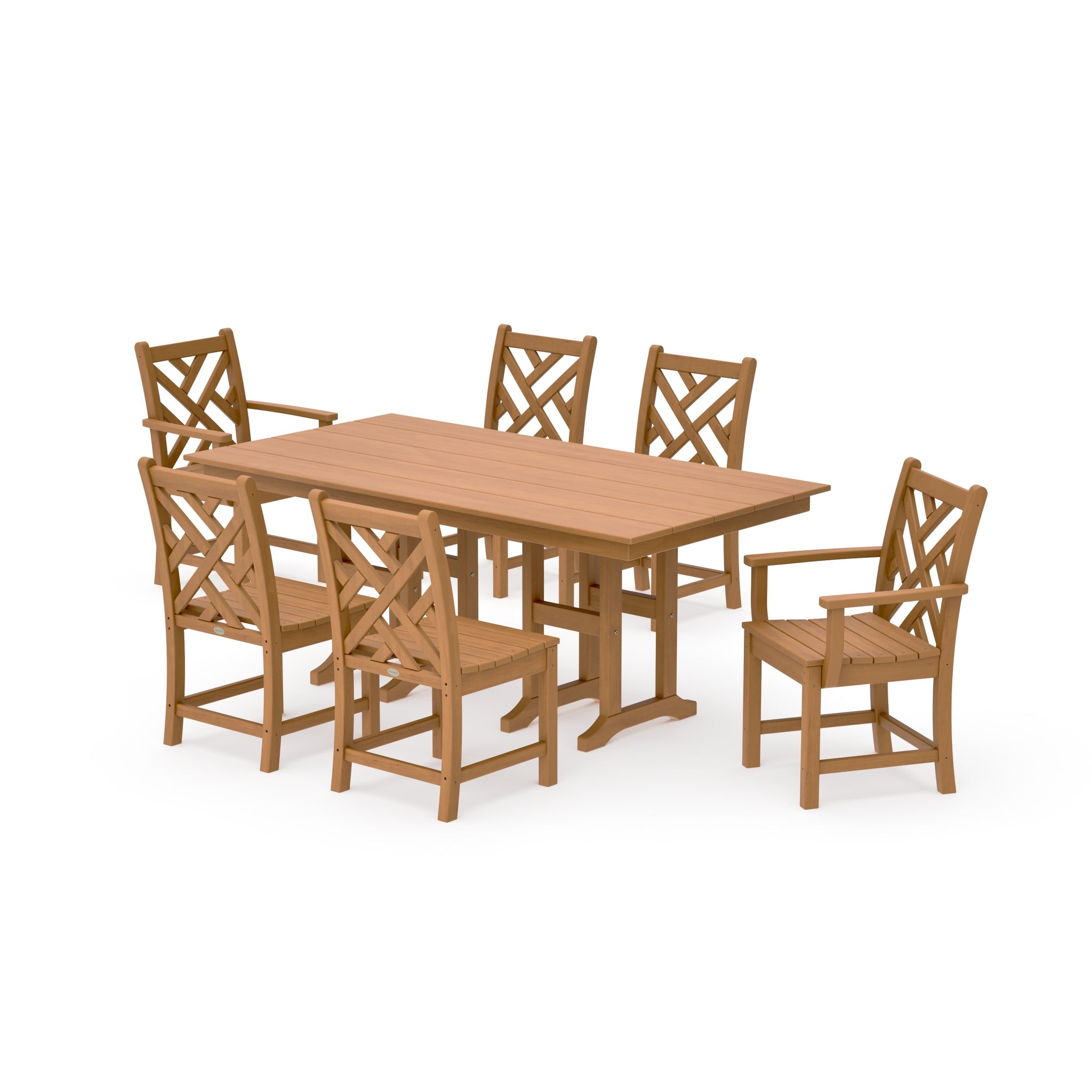 Chippendale 7-Piece Farmhouse Dining Set