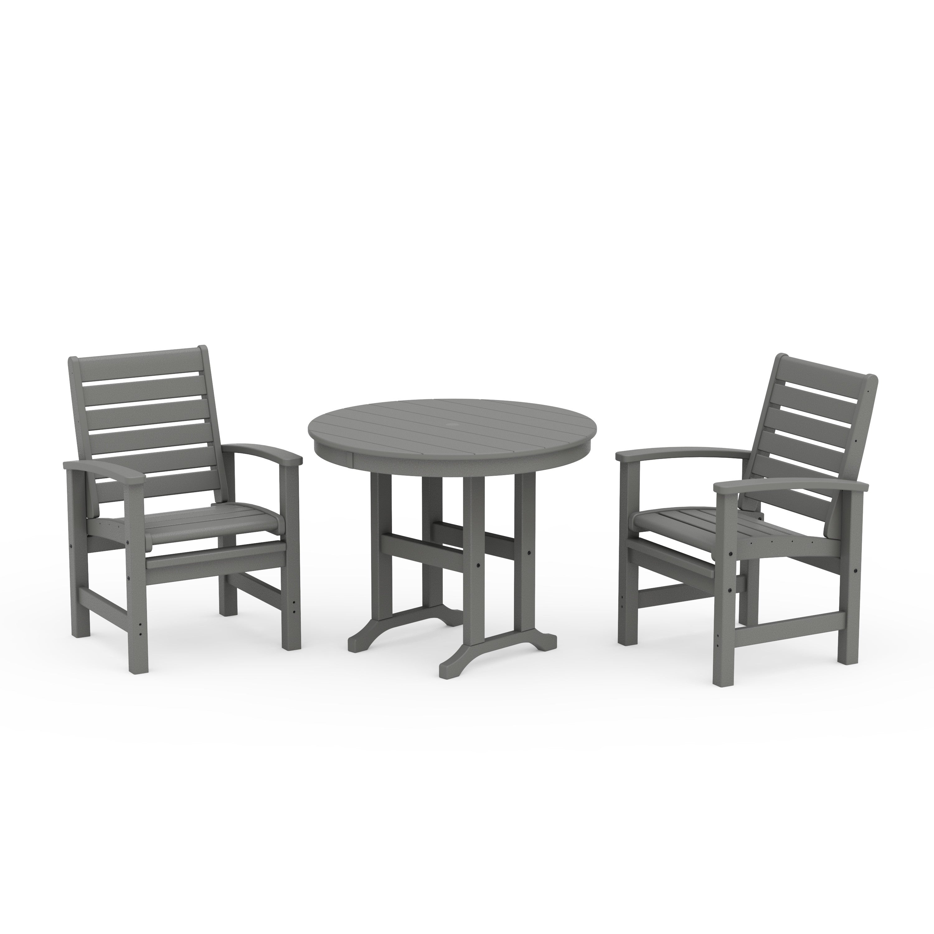 Signature 3-Piece Round Farmhouse Dining Set