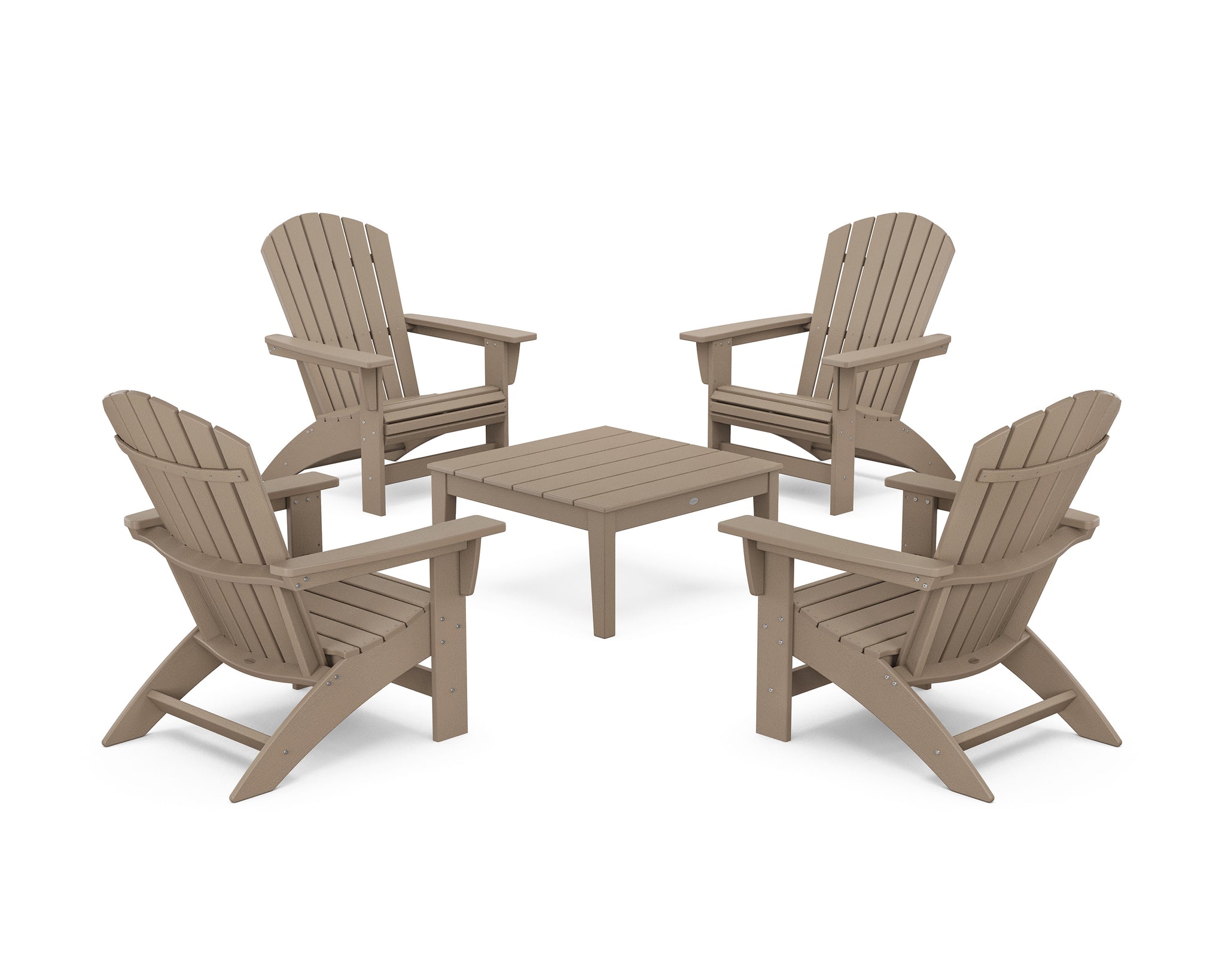 5-Piece Nautical Grand Adirondack Chair Conversation Group