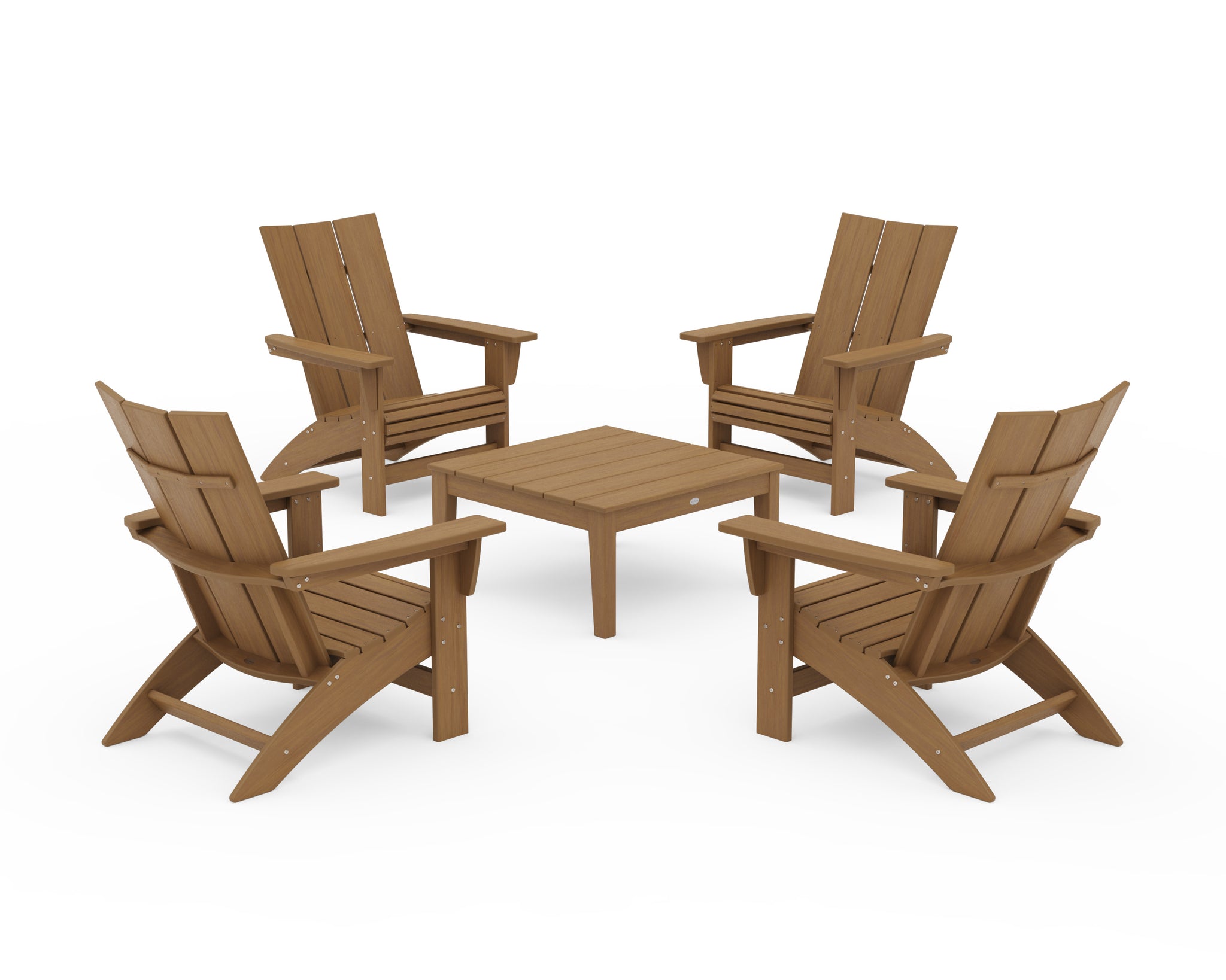 5-Piece Modern Grand Adirondack Chair Conversation Group