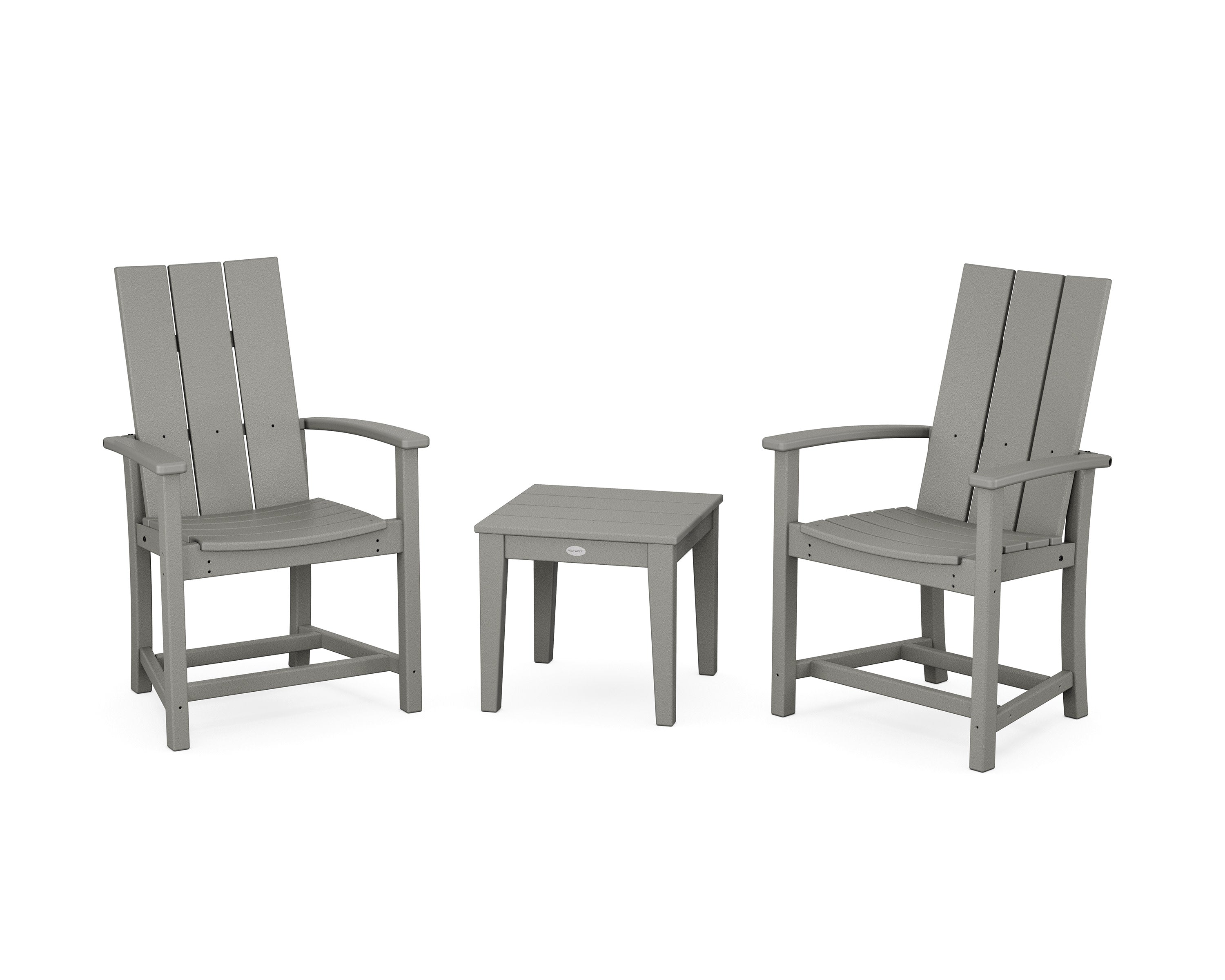 Modern 3-Piece Upright Adirondack Chair Set