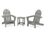 Classic Adirondack 3-Piece Set with South Beach 18" Side Table