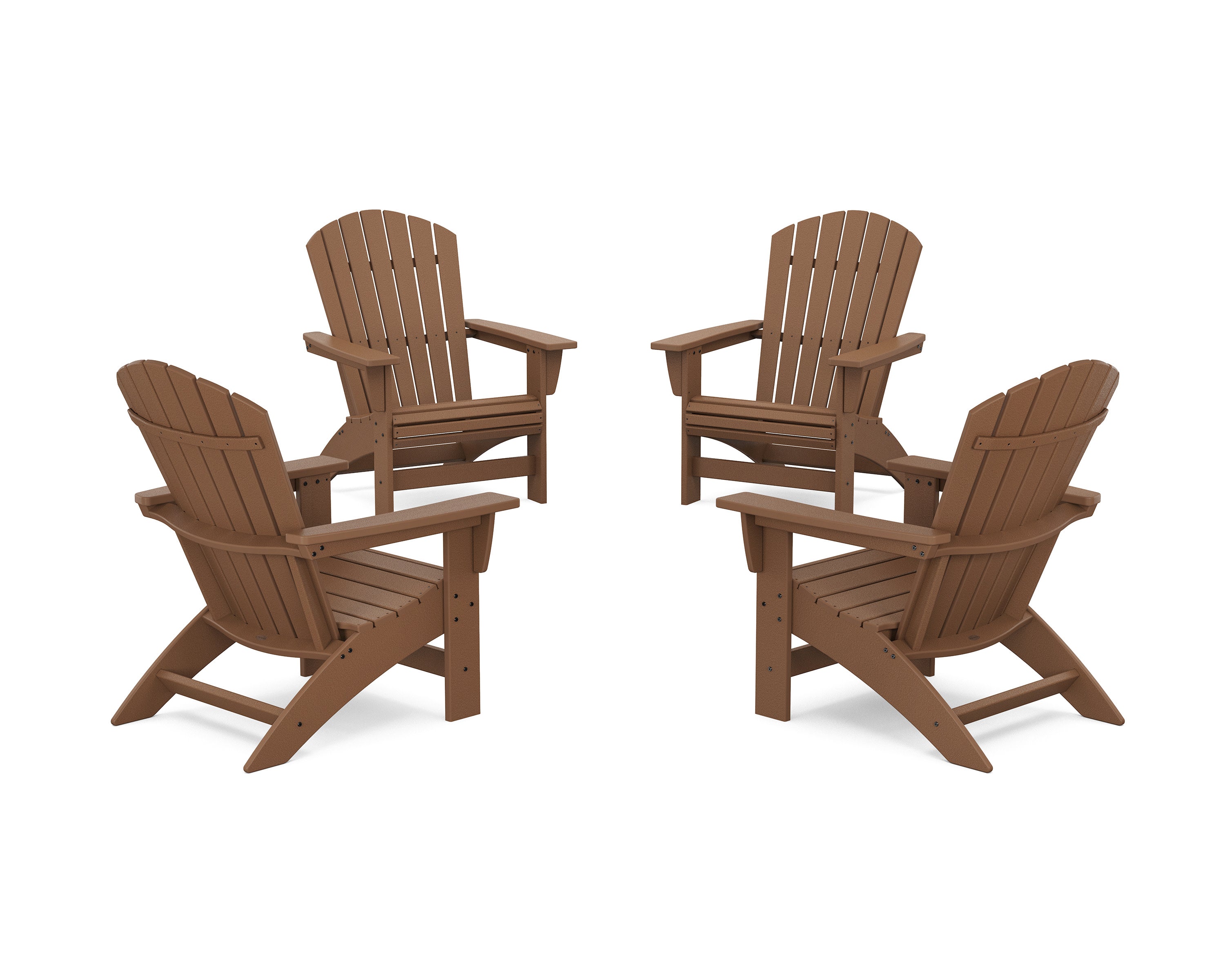 4-Piece Nautical Grand Adirondack Chair Conversation Set